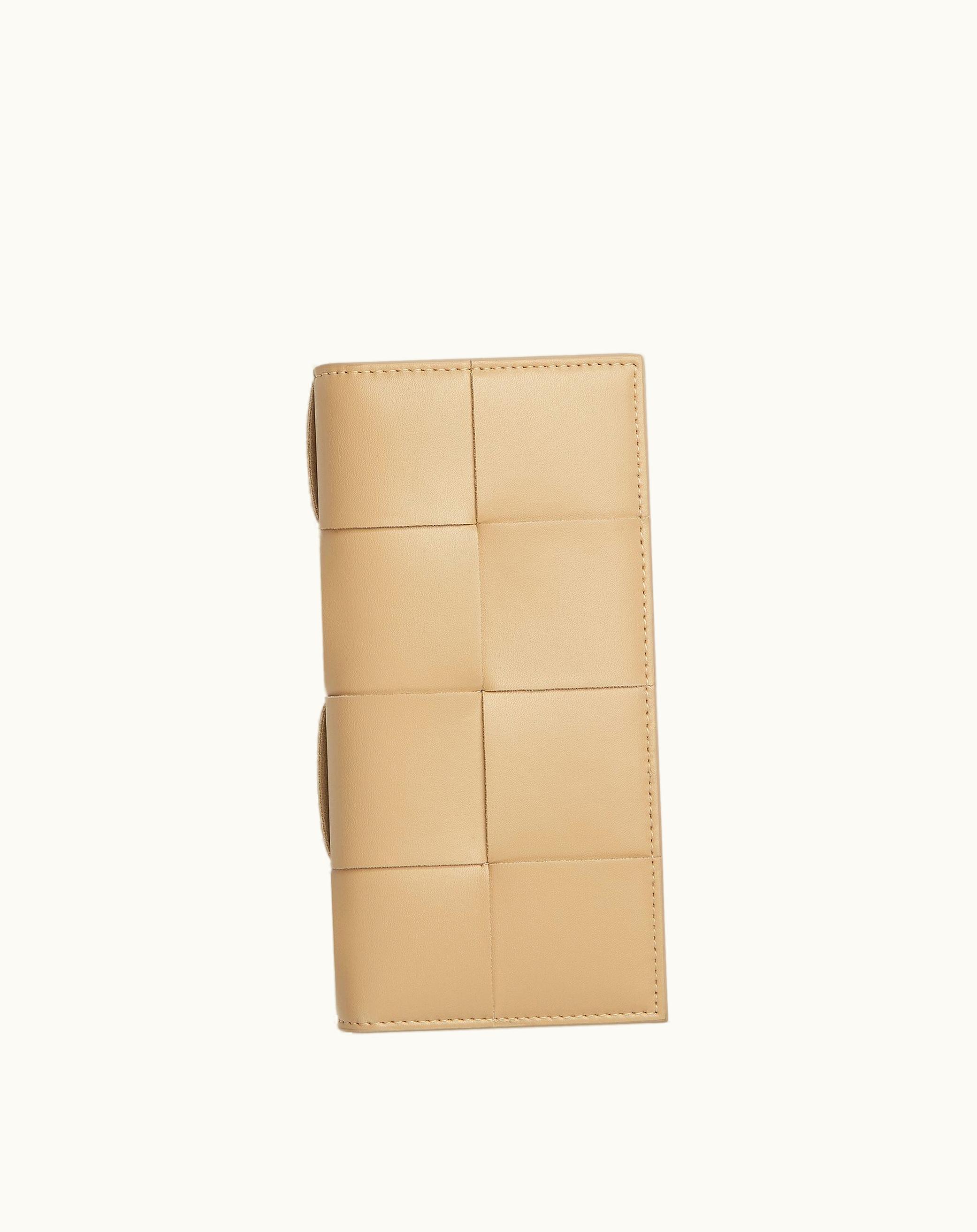 Bottega Veneta Bottega Veneta Men's Slim Cassette Long Wallet In Porridge