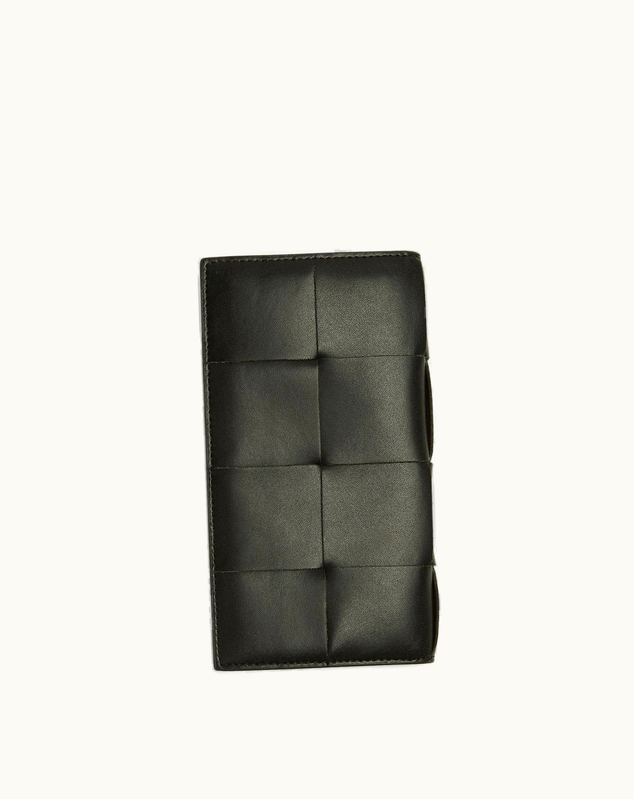 Bottega Veneta Bottega Veneta Men's Long Cassette Wallet In Dark Moss