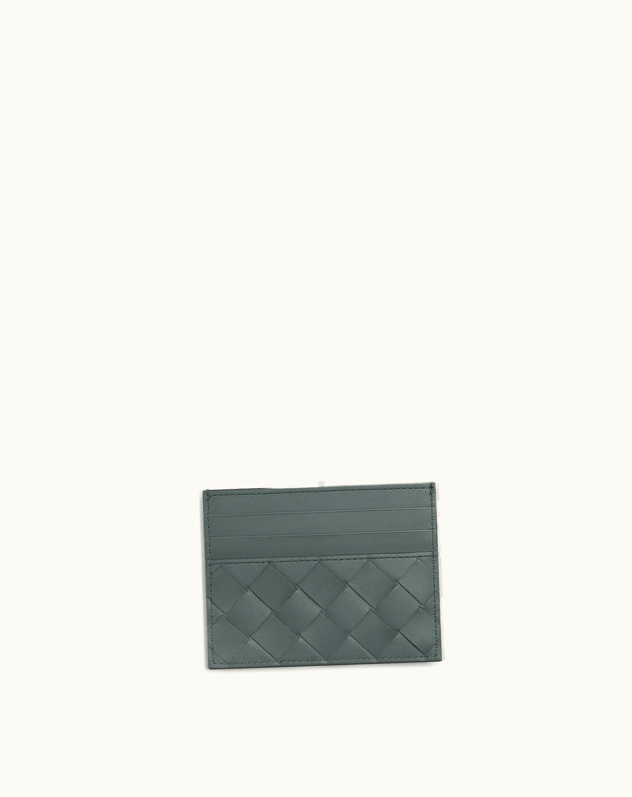 Bottega Veneta Bottega Veneta Men's Intrecciato Credit Card Case In Slate