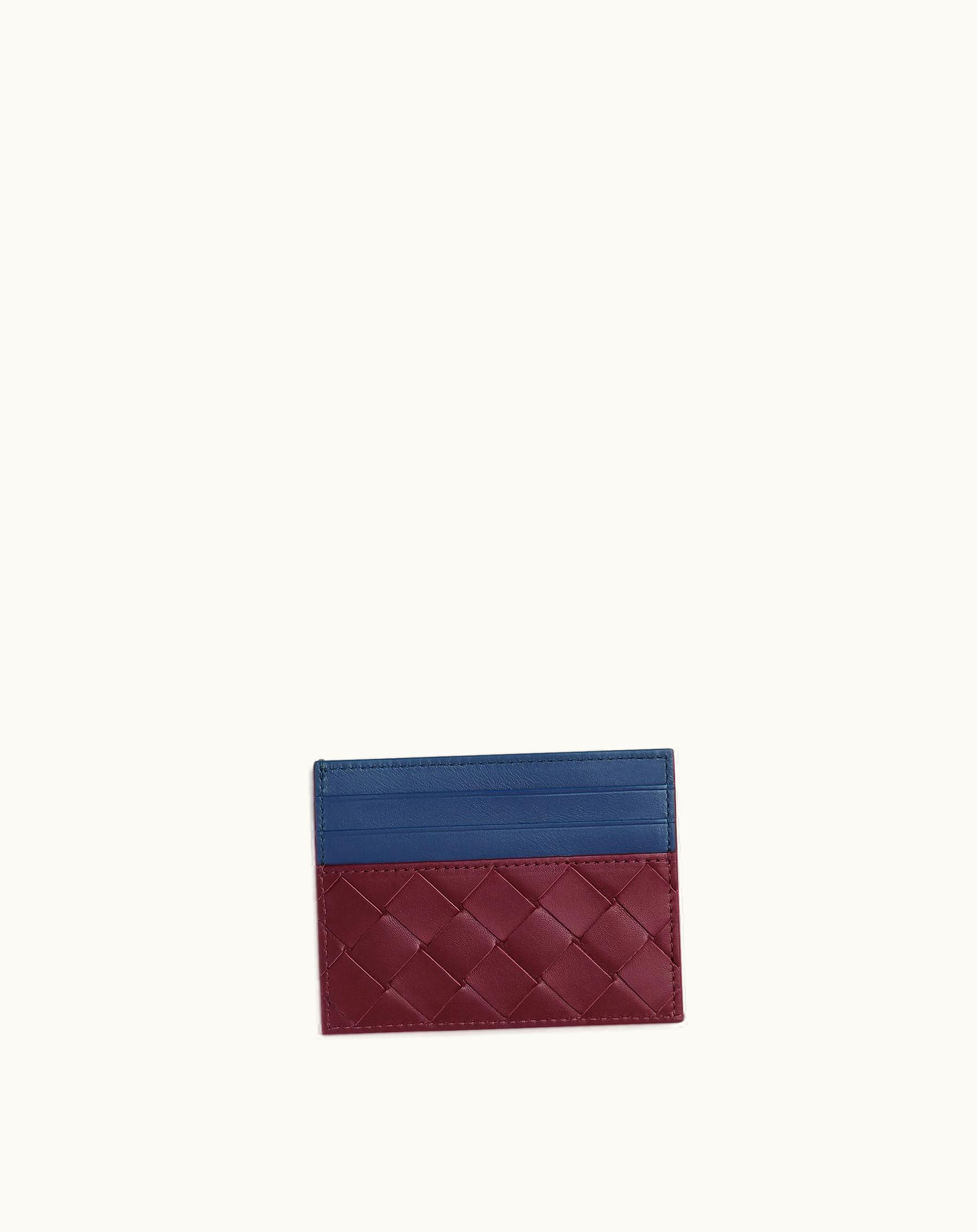 Bottega Veneta Bottega Veneta Men's Intrecciato Credit Card Case In Barolo / Cruise