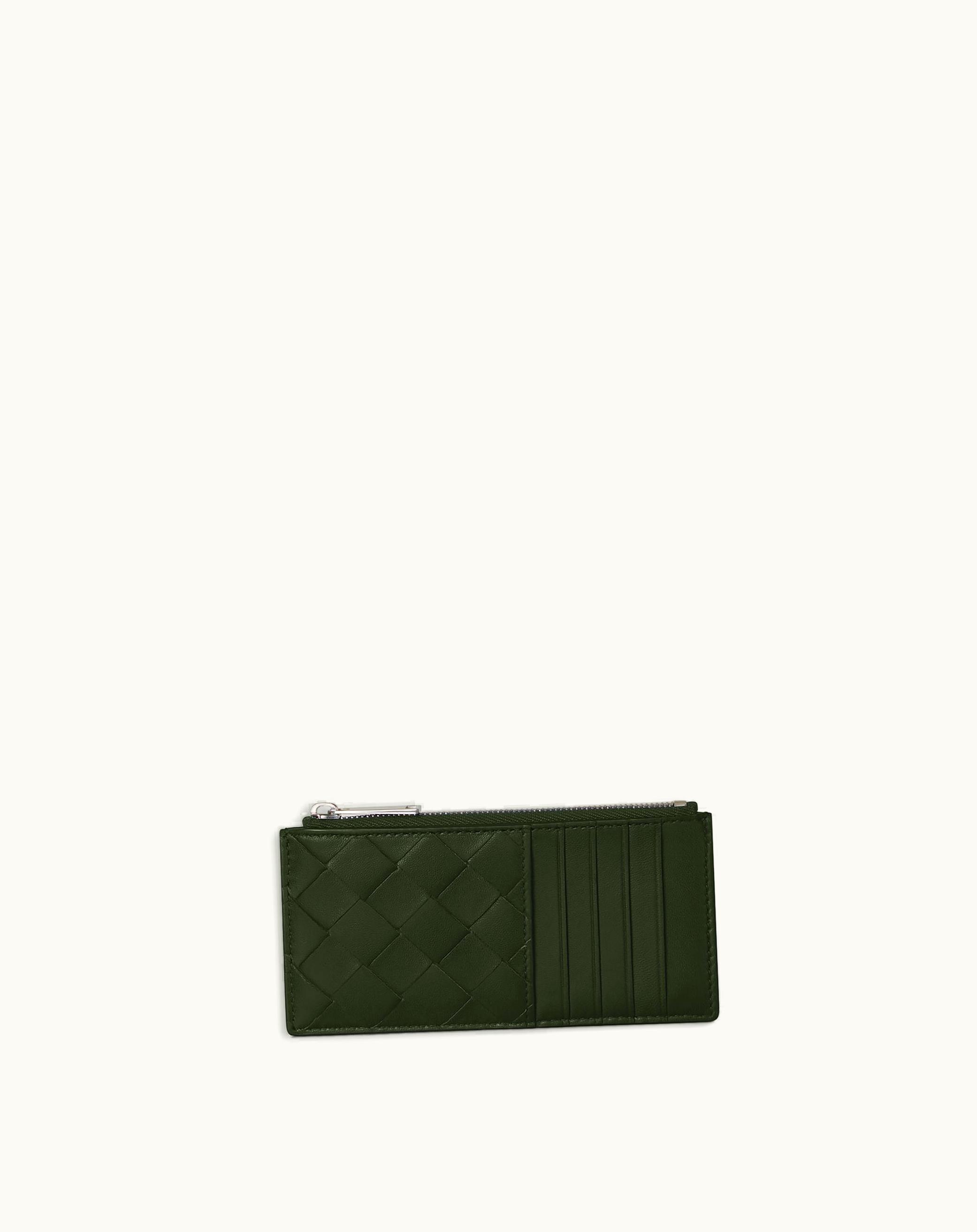 Bottega Veneta Bottega Veneta Men's Intrecciato Zipped Card Case In Camping