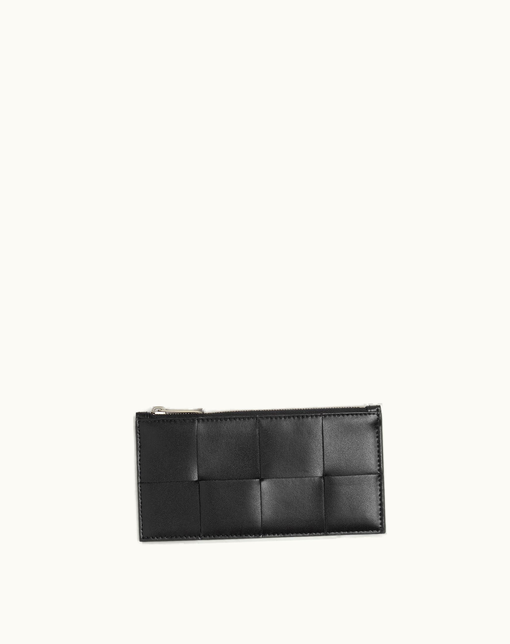 Bottega Veneta Bottega Veneta Men's Slim Cassette Long Wallet In Black