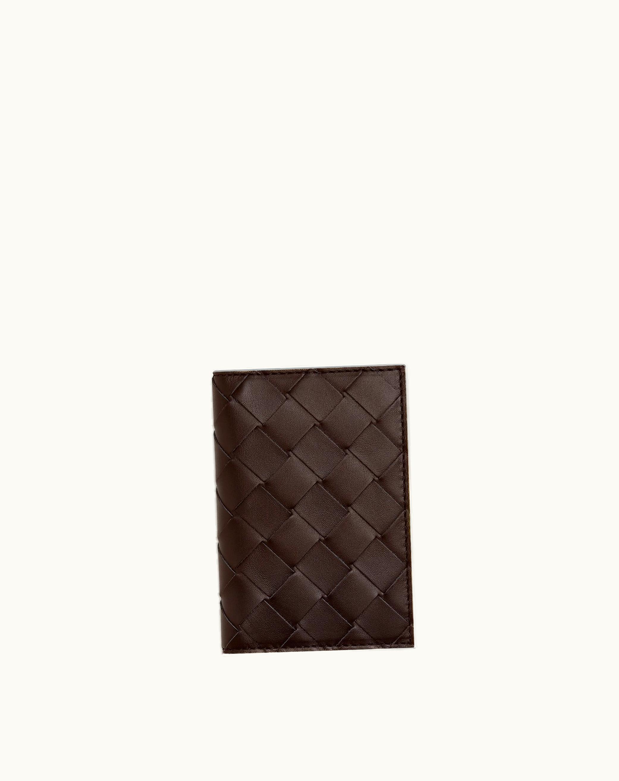 Bottega Veneta Bottega Veneta Men's Intrecciato Flap Card Case In Fondant / Ice
