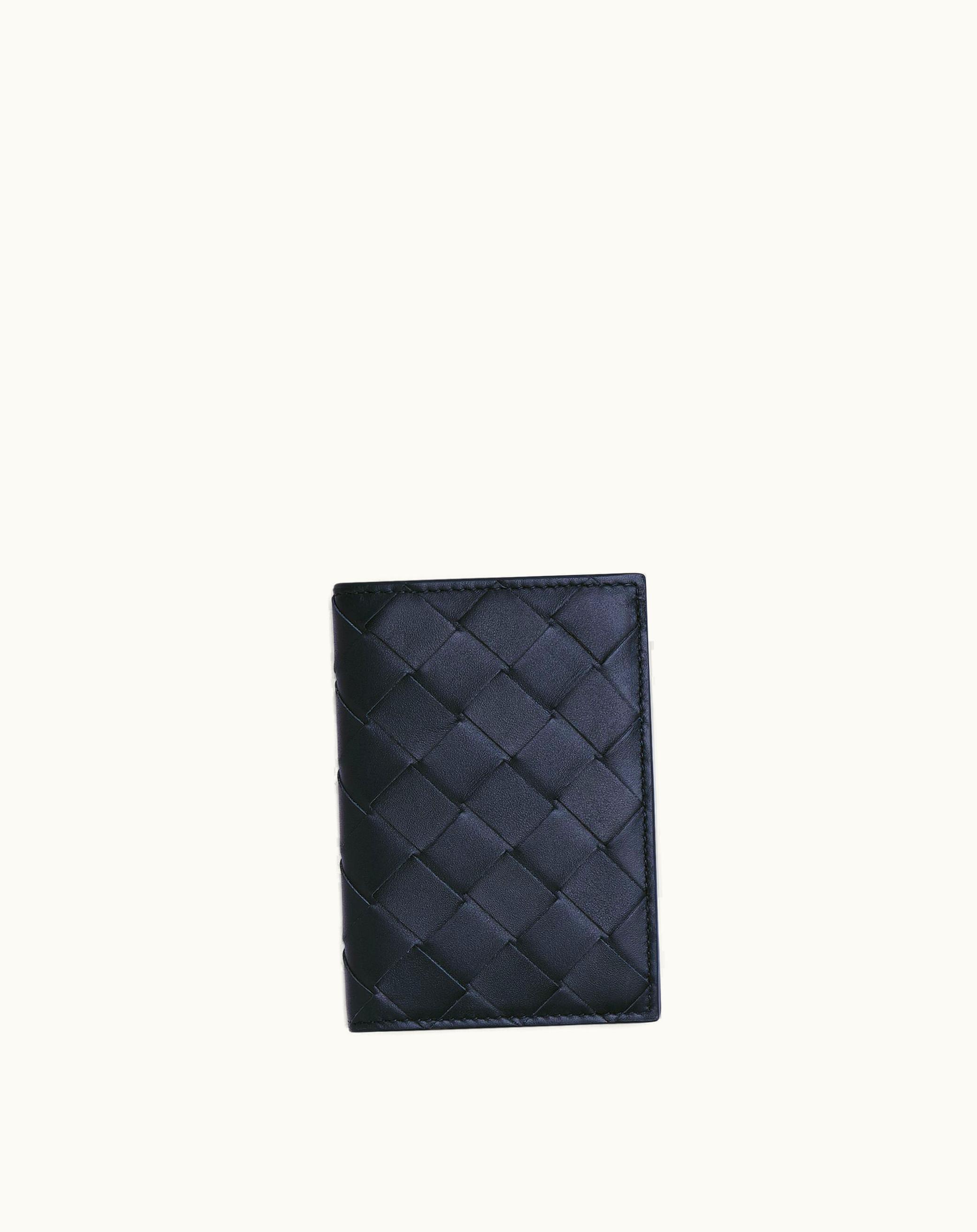 Bottega Veneta Bottega Veneta Men's Intrecciato Flap Card Case In Space