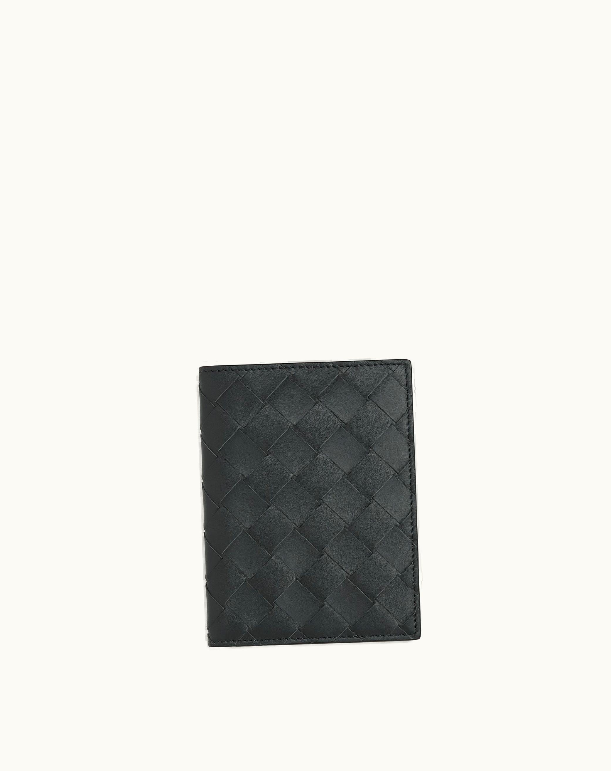 Bottega Veneta Bottega Veneta Men's Intrecciato Flap Wallet In Ardoise / Deep Pacific