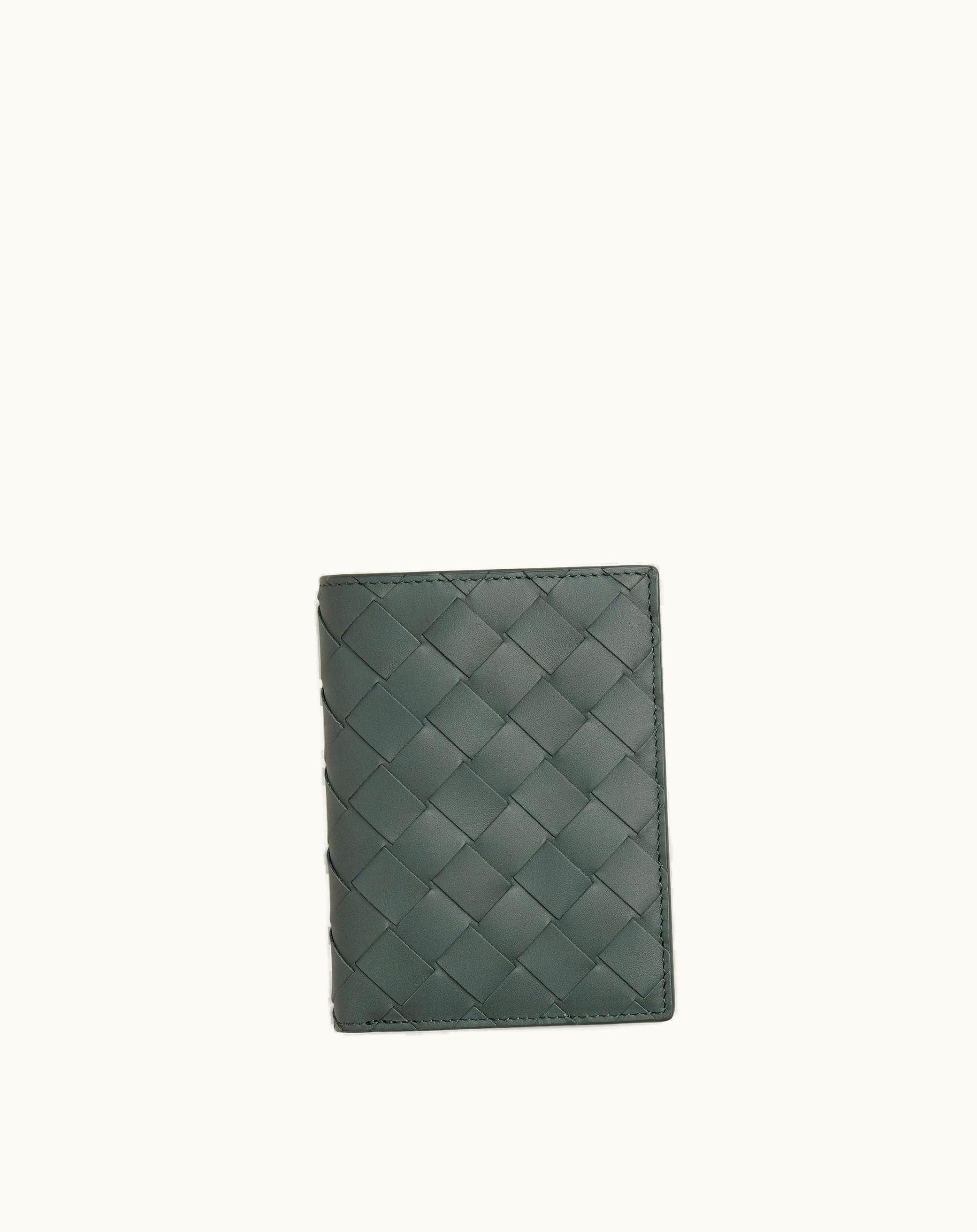 Bottega Veneta Bottega Veneta Men's Intrecciato Flap Wallet In Slate
