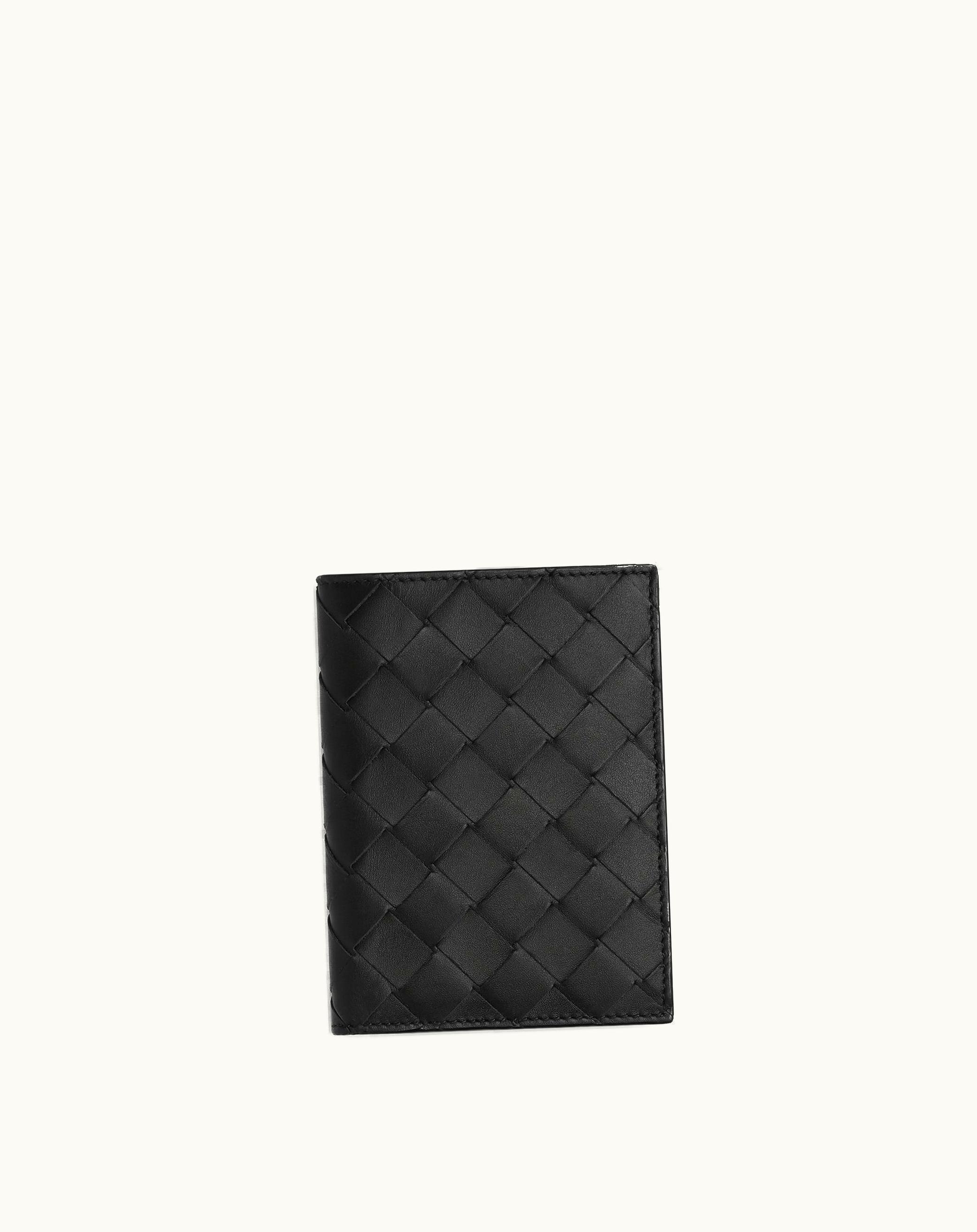 Bottega Veneta Bottega Veneta Men's Intrecciato Flap Wallet In Black