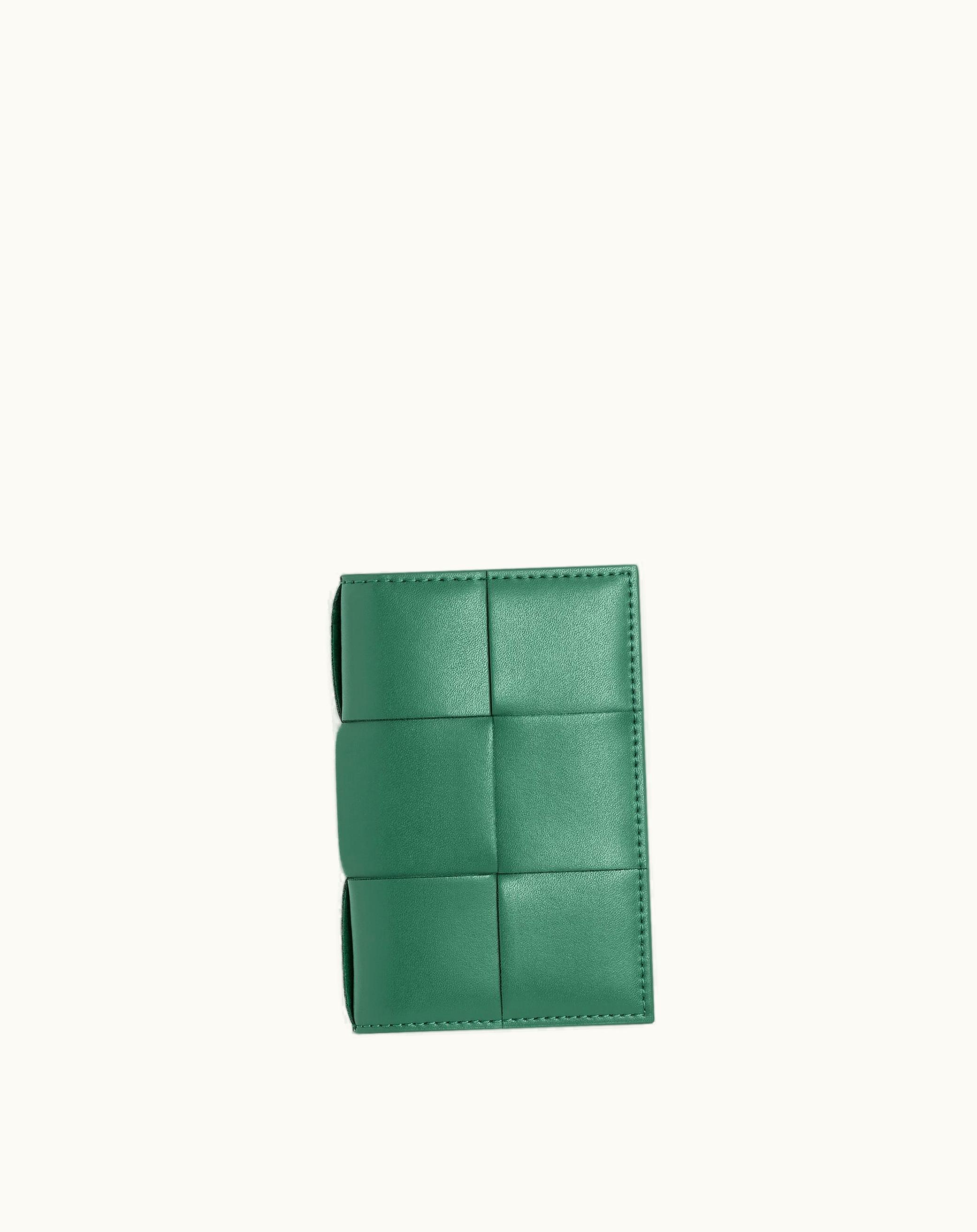 Bottega Veneta Bottega Veneta Men's Cassette Flap Card Case In Mermaid