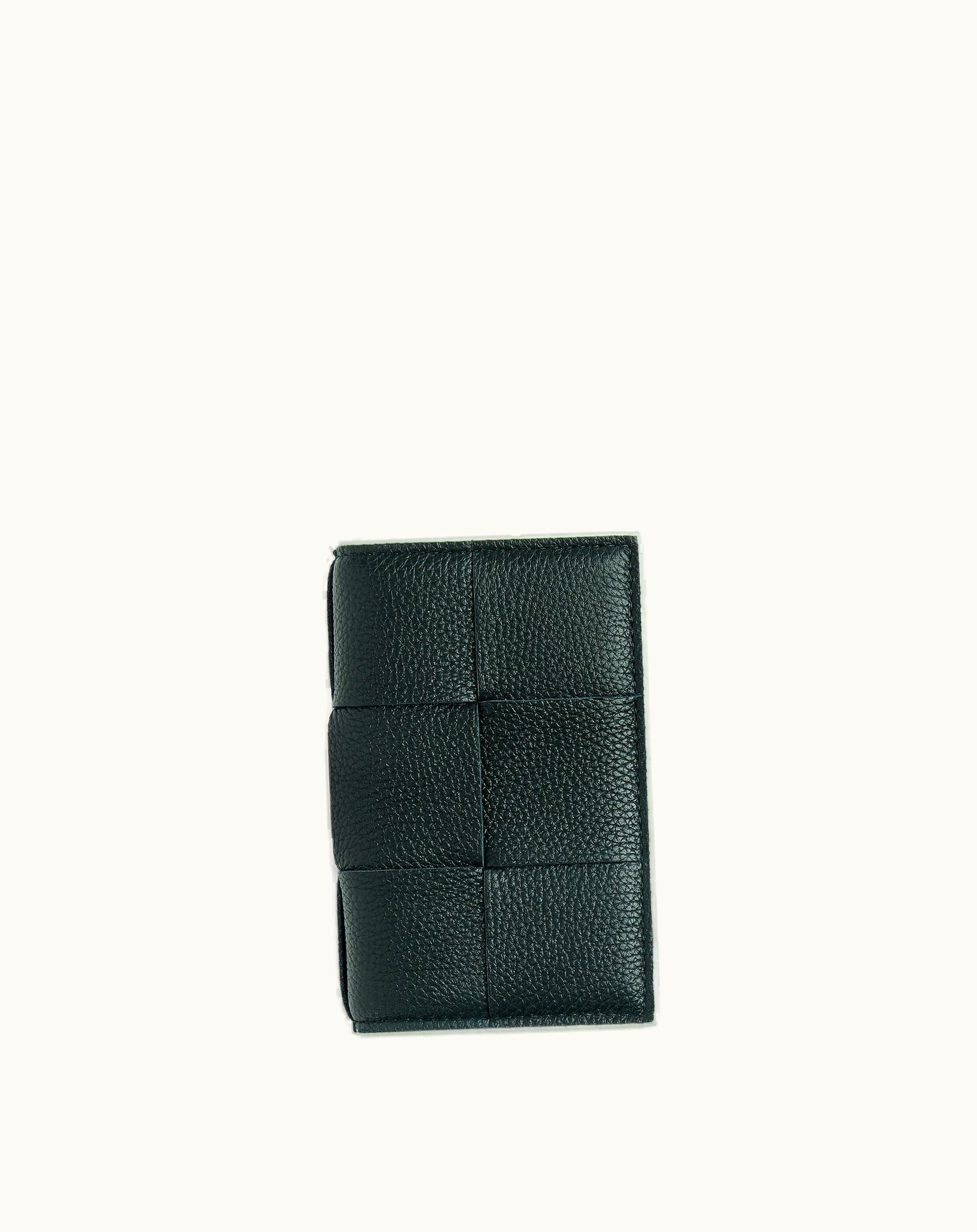 Bottega Veneta Bottega Veneta Men's Cassette Flap Card Case In Inkwell / Glacier