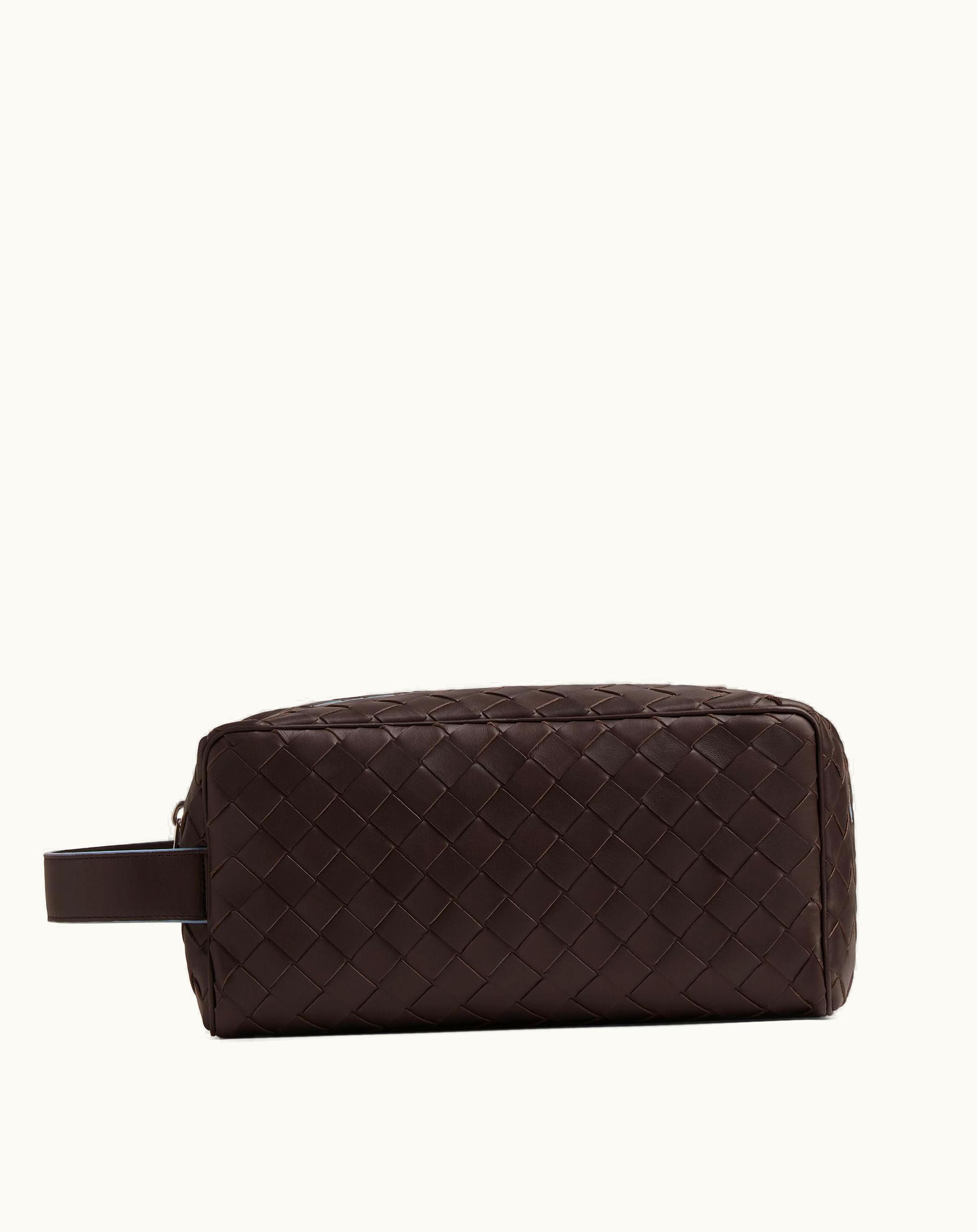 Bottega Veneta Bottega Veneta Men's Intrecciato Travel Pouch In Fondant / Ice