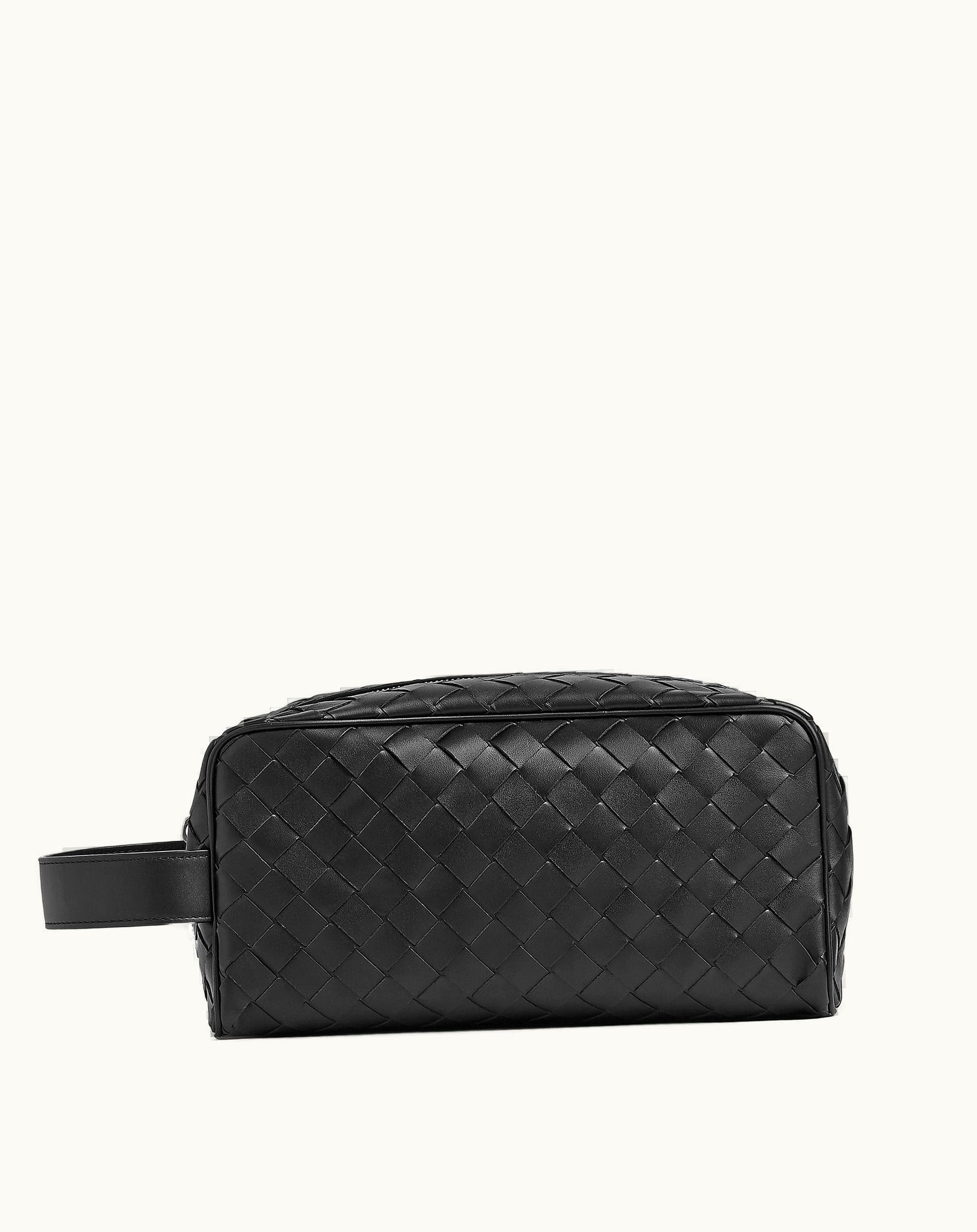 Bottega Veneta Bottega Veneta Men's Intrecciato Travel Pouch In Black