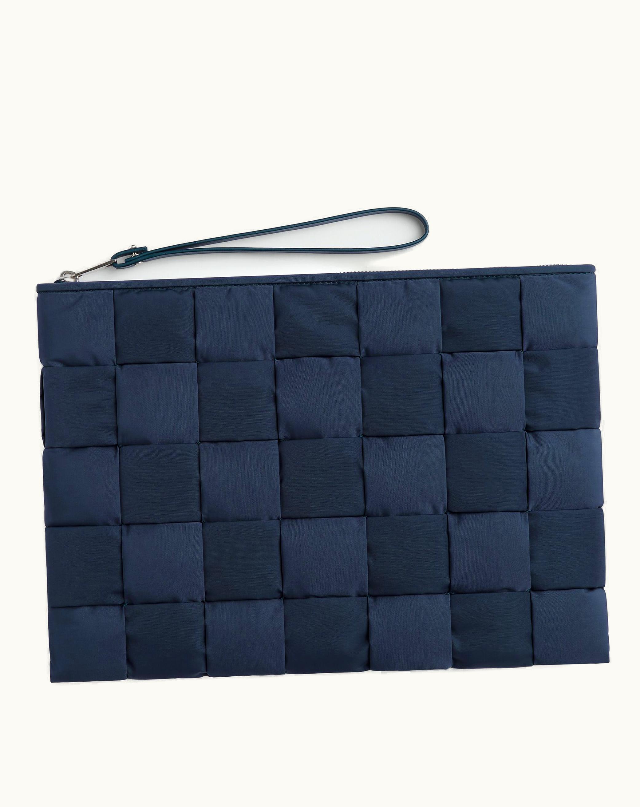 Bottega Veneta Bottega Veneta Men's Cassette Large Flat Pouch In Abyss