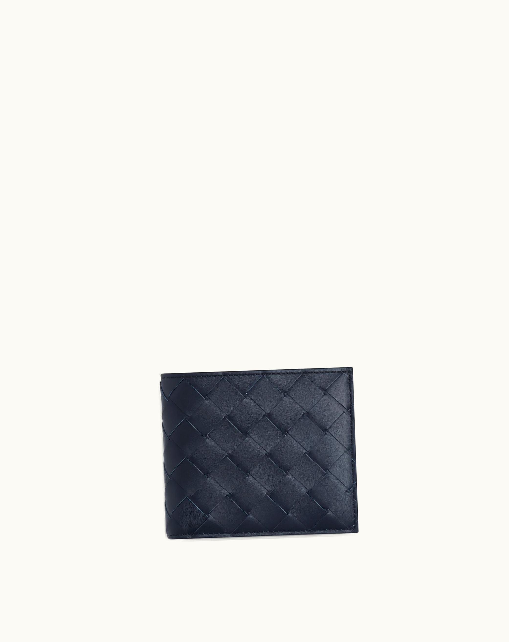 Bottega Veneta Bottega Veneta Men's Intrecciato Bi-Fold Wallet With Coin Purse In Space / Cob