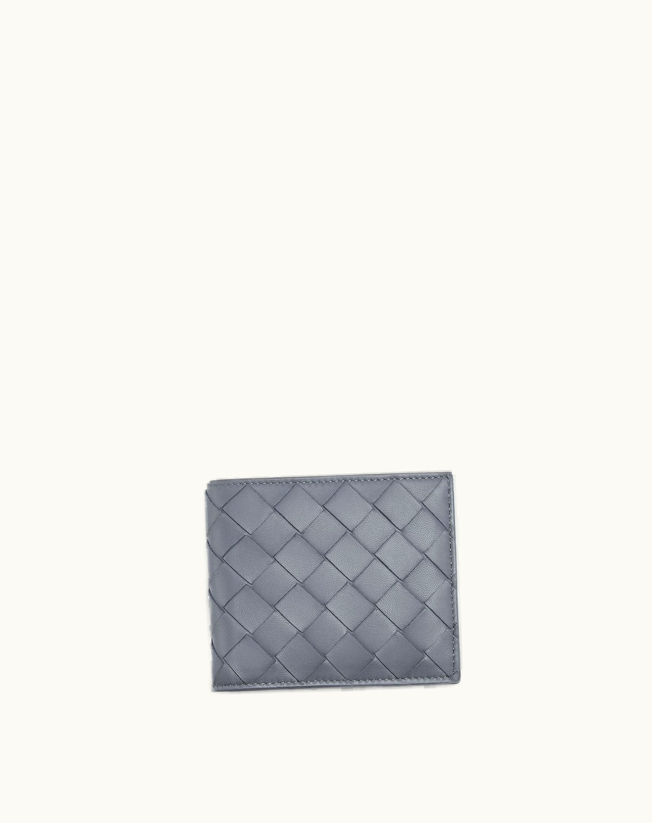 Bottega Veneta Bottega Veneta Men's Intrecciato Bi-Fold Wallet In Thunder