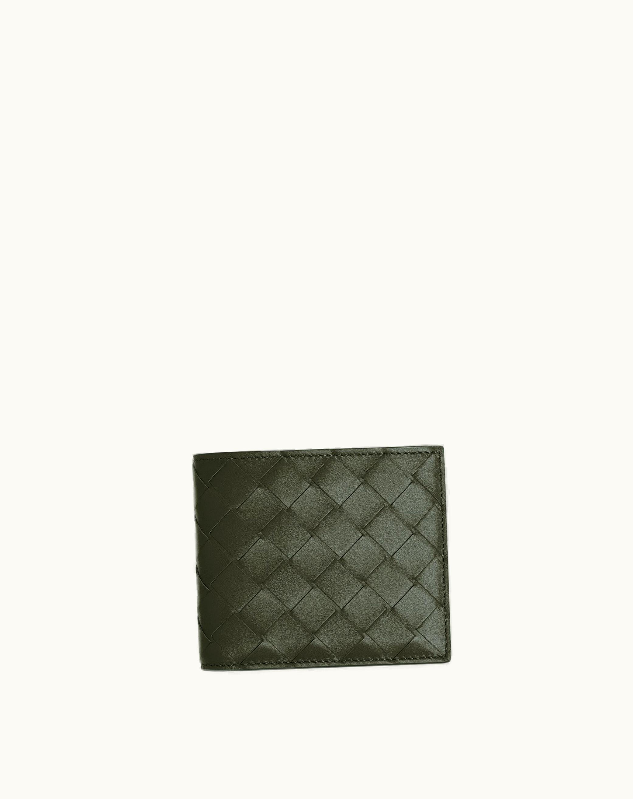 Bottega Veneta Bottega Veneta Men's Intrecciato Bi-Fold Wallet With Coin Purse In Camping