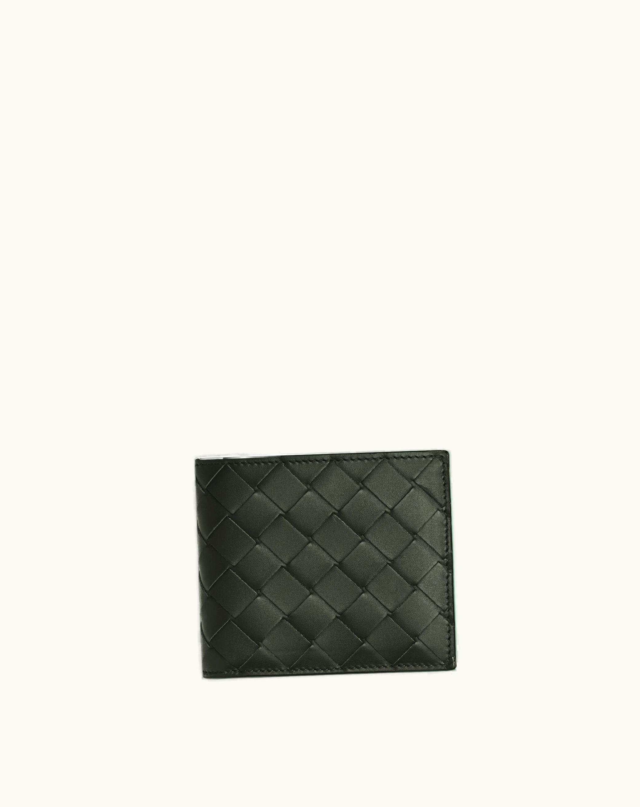 Bottega Veneta Bottega Veneta Men's Intrecciato Bi-Fold Wallet With Coin Purse In Dark Green