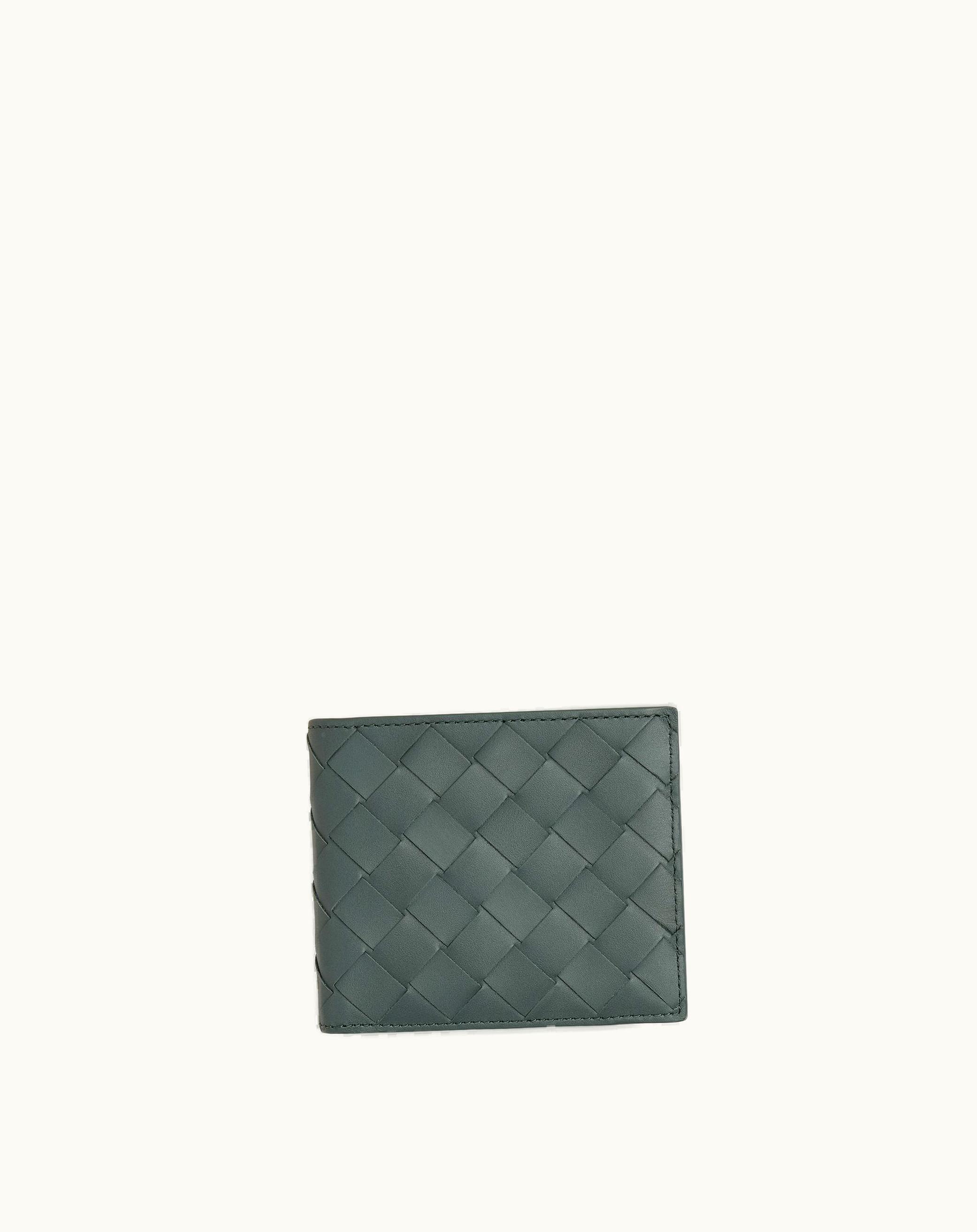 Bottega Veneta Bottega Veneta Men's Intrecciato Bi-Fold Wallet With Coin Purse In Slate