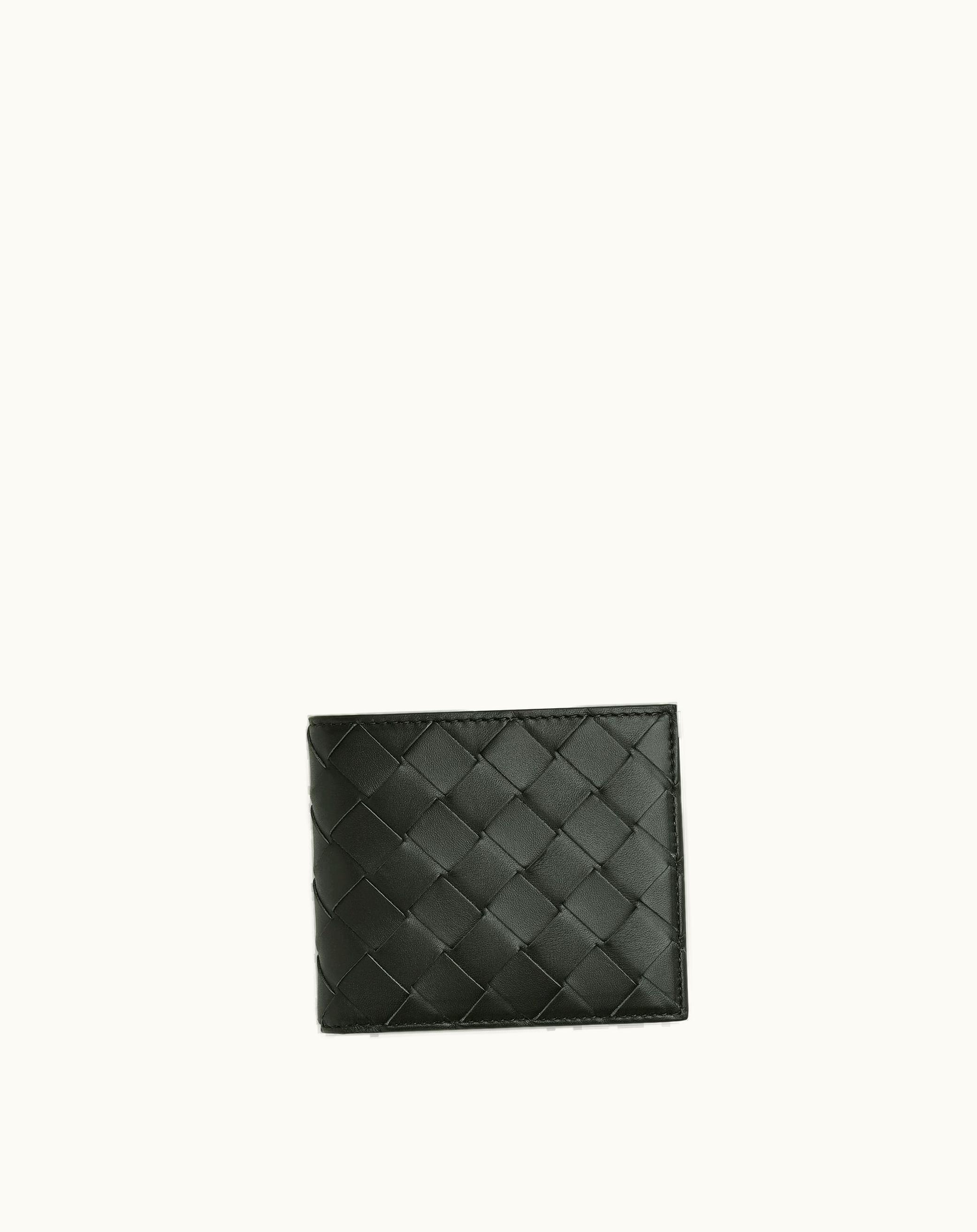 Bottega Veneta Bottega Veneta Men's Intrecciato Bi-Fold Wallet With Coin Purse In Dark Green / Mud