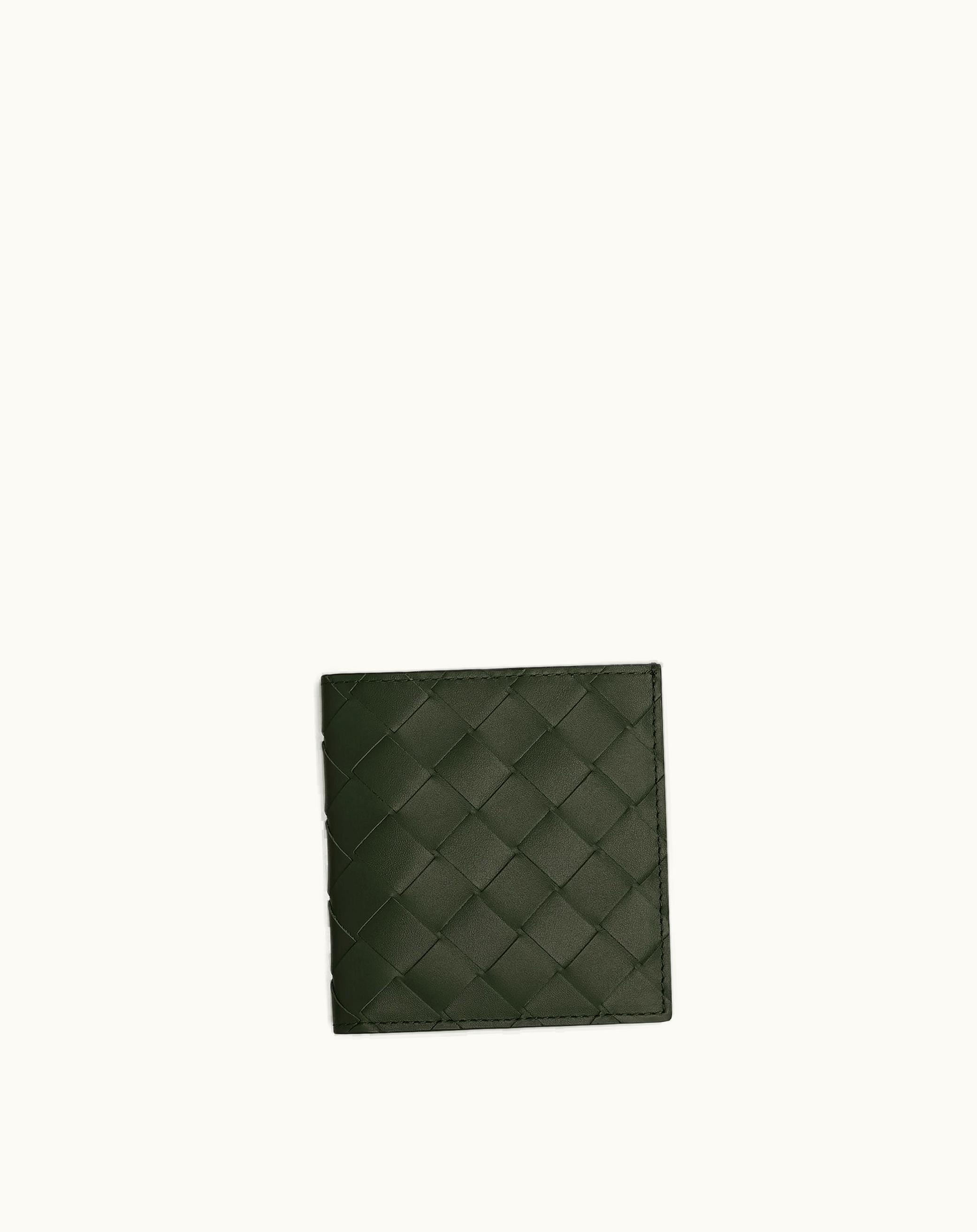 Bottega Veneta Bottega Veneta Men's Intrecciato Slim Bi-Fold Wallet In Camping