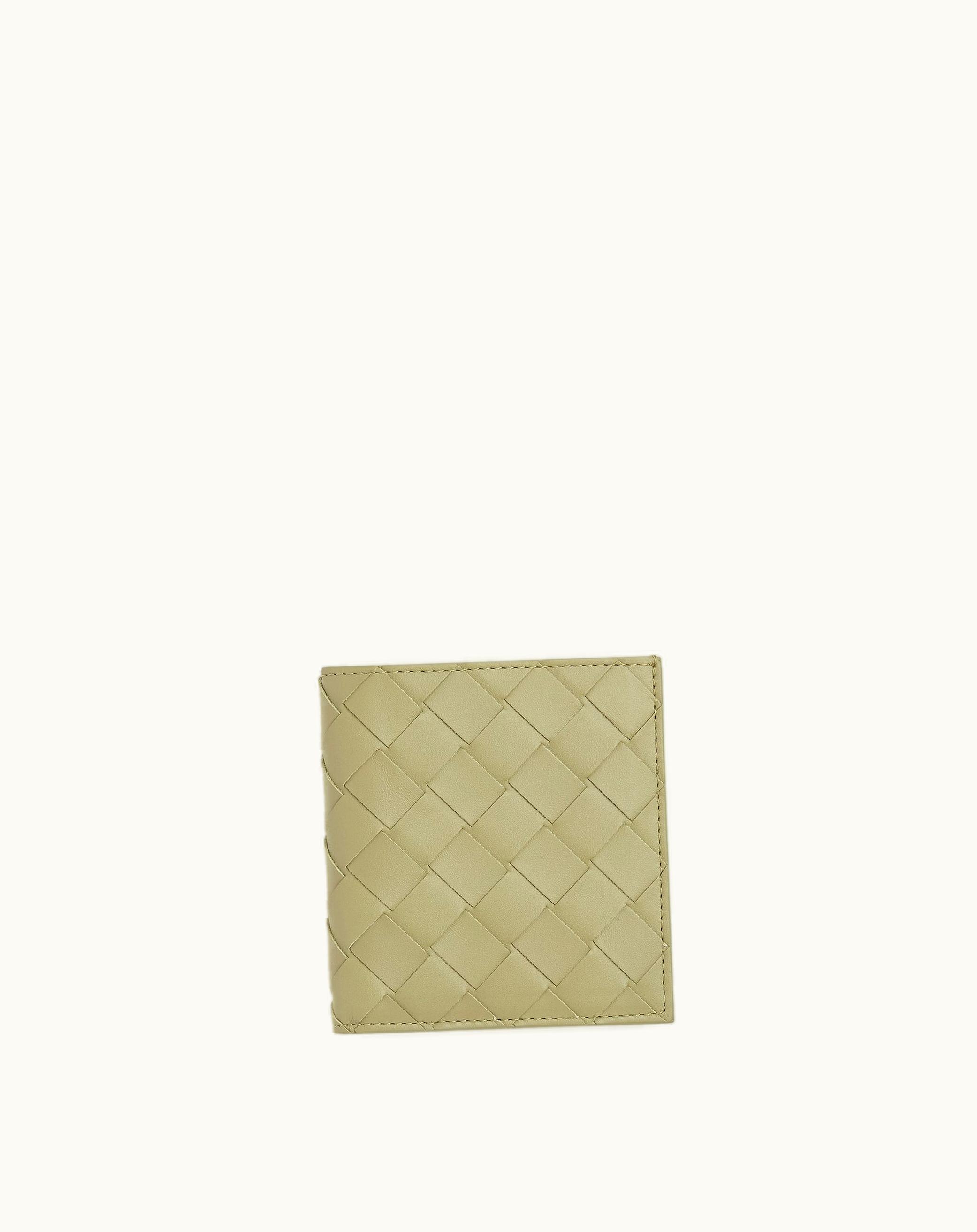 Bottega Veneta Bottega Veneta Men's Intrecciato Slim Bi-Fold Wallet In Travertine