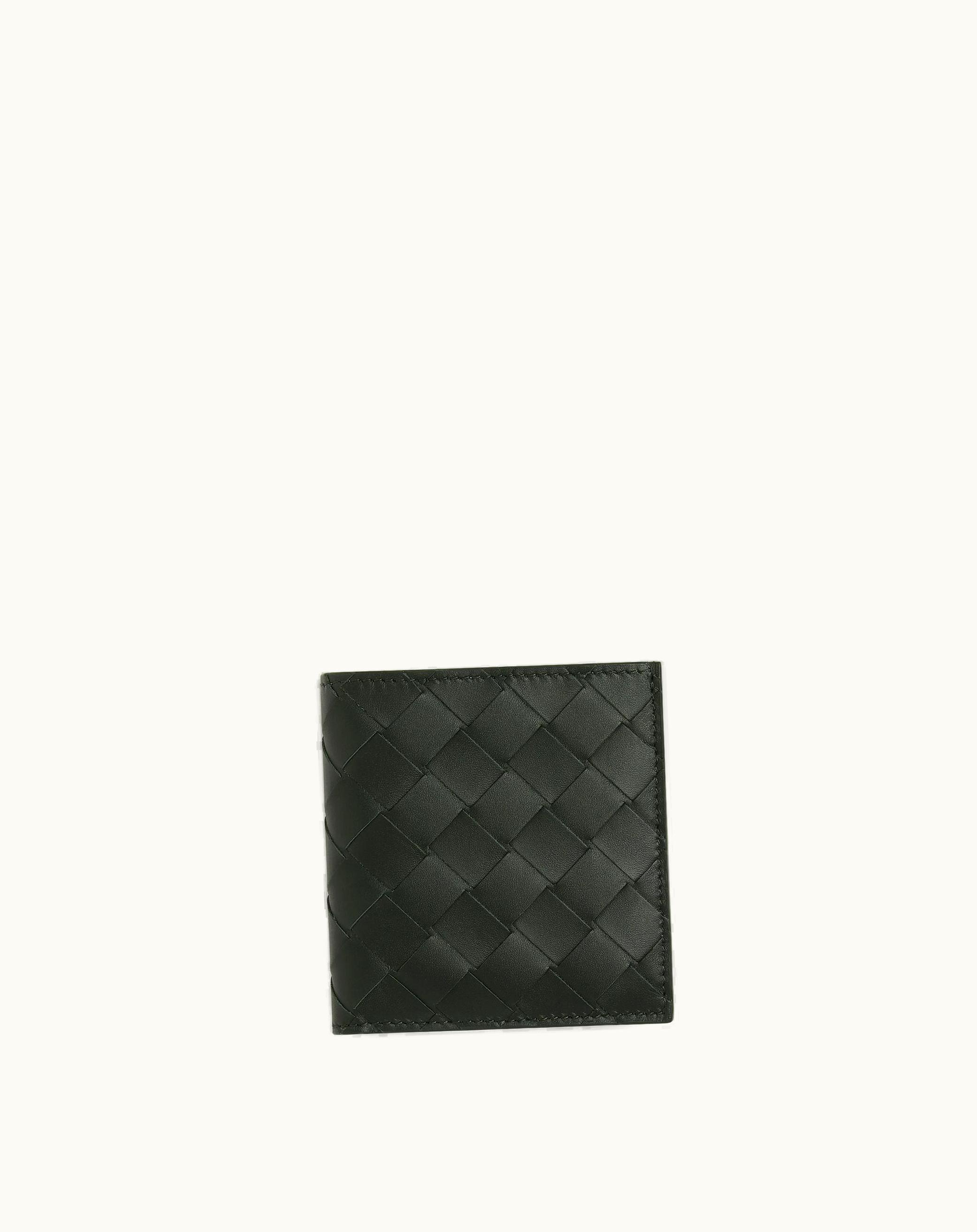Bottega Veneta Bottega Veneta Men's Intrecciato Slim Bi-Fold Wallet In Dark Green / Mermaid