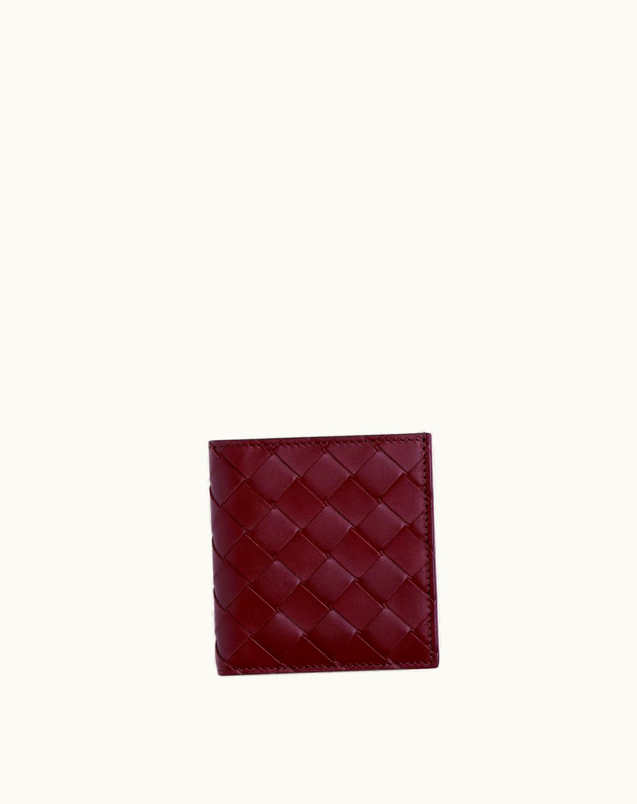 Bottega Veneta Bottega Veneta Men's Intrecciato Slim Bi-Fold Wallet In Barolo / Cruise