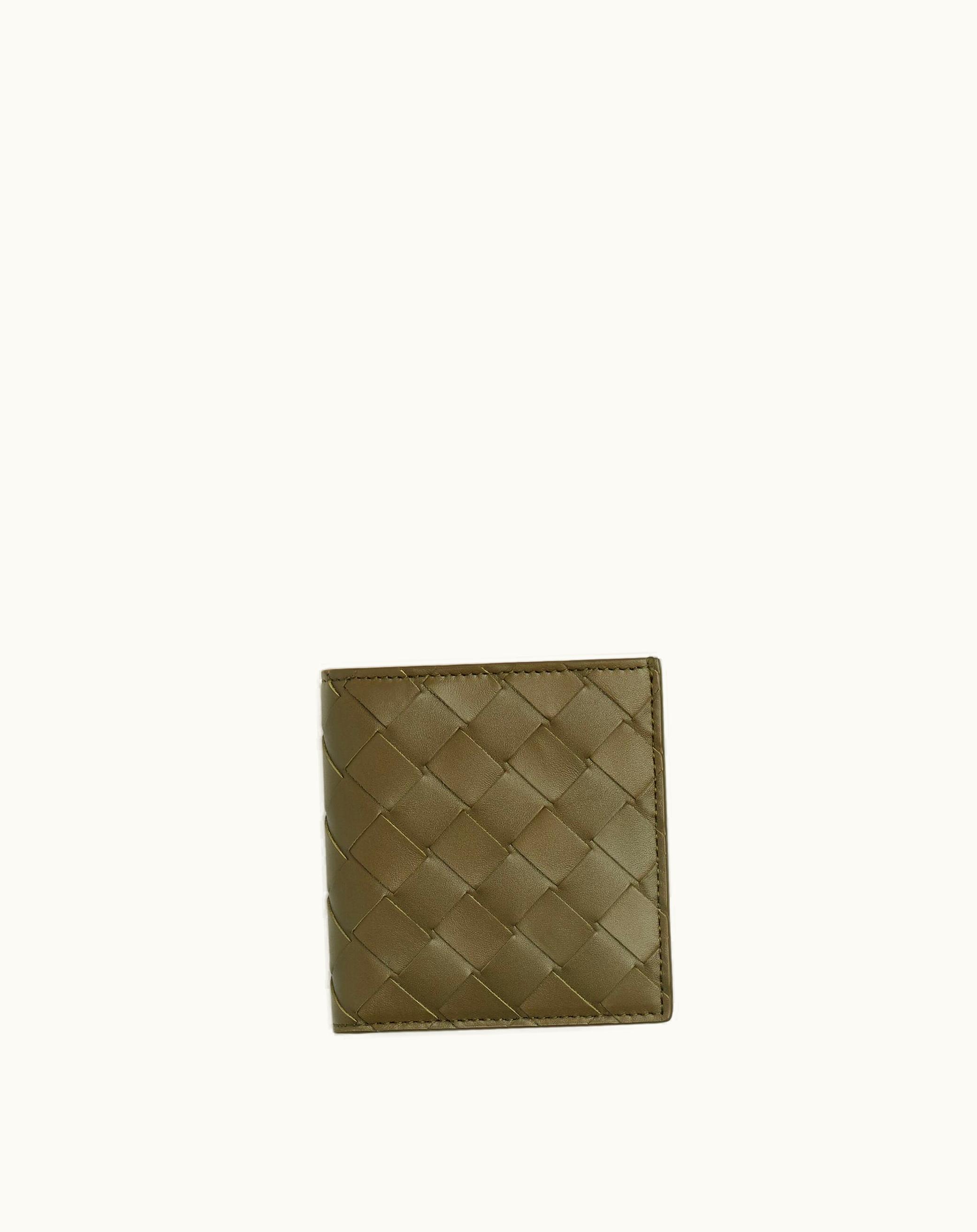 Bottega Veneta Bottega Veneta Men's Intrecciato Slim Bi-Fold Wallet In Mud
