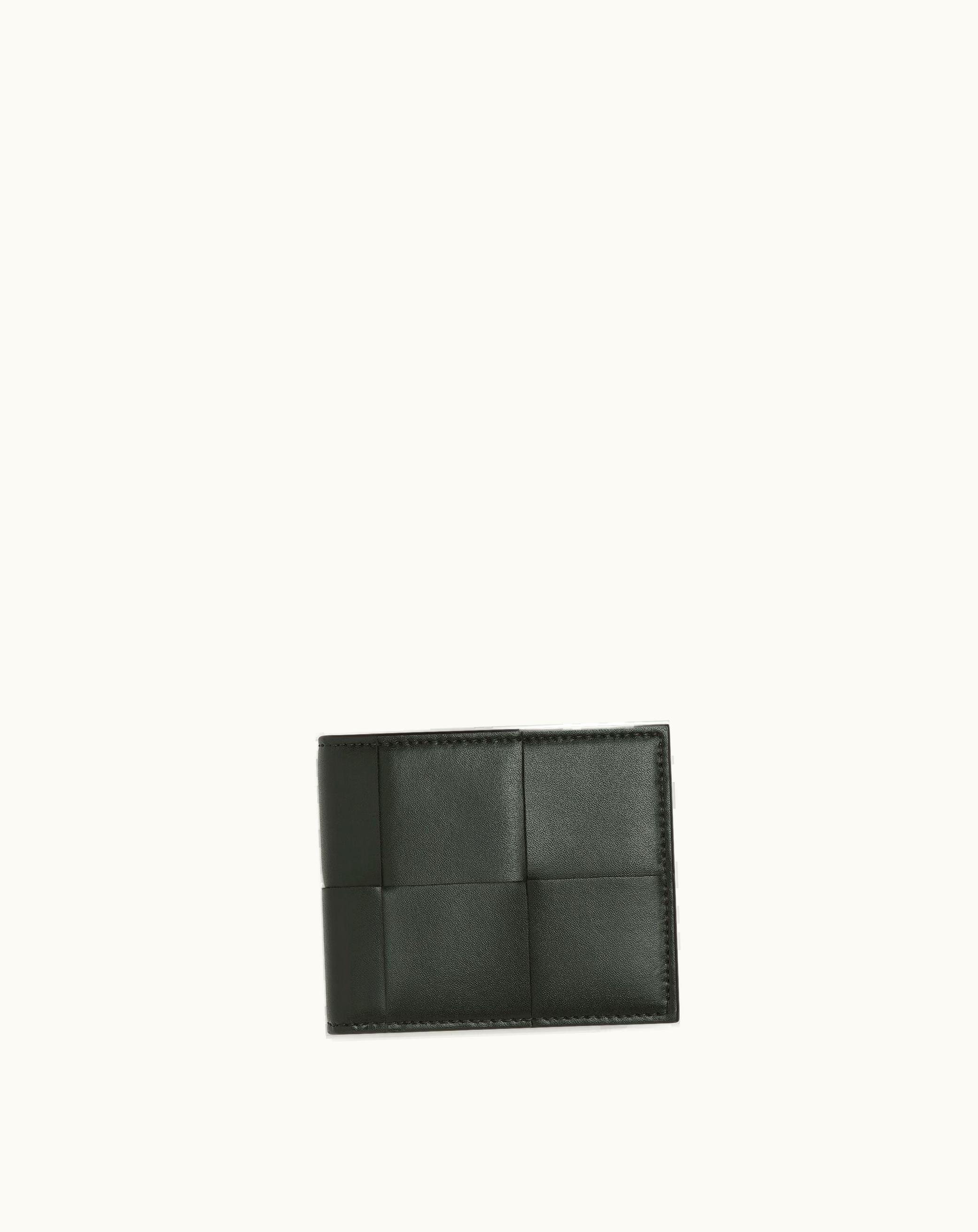 Bottega Veneta Bottega Veneta Men's Cassette Bi-Fold Wallet In Dark Green / Papaya