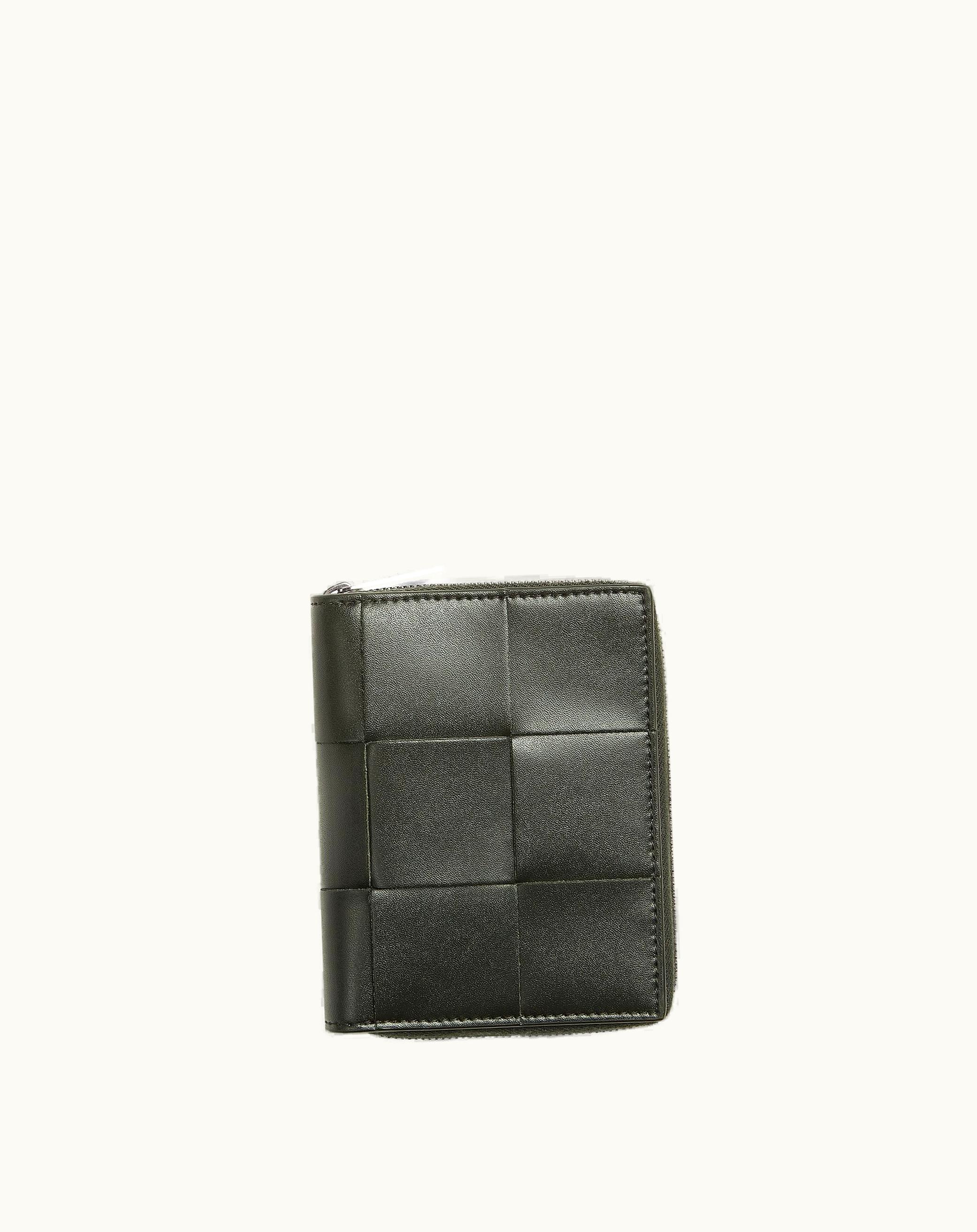 Bottega Veneta Bottega Veneta Men's Zip Around Wallet In Dark Moss