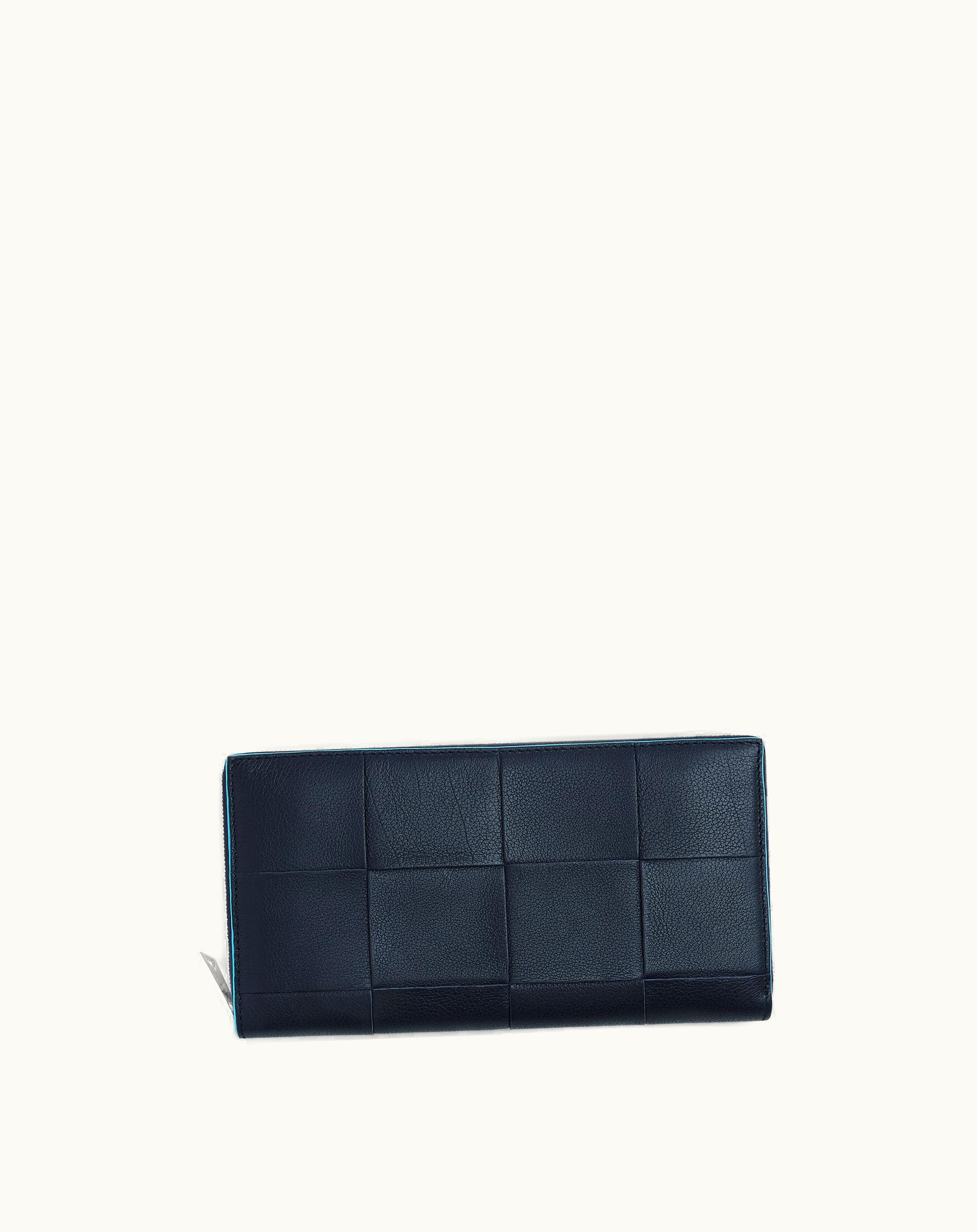 Bottega Veneta Bottega Veneta Men's Cassette Zip Around Wallet In Space / Pool