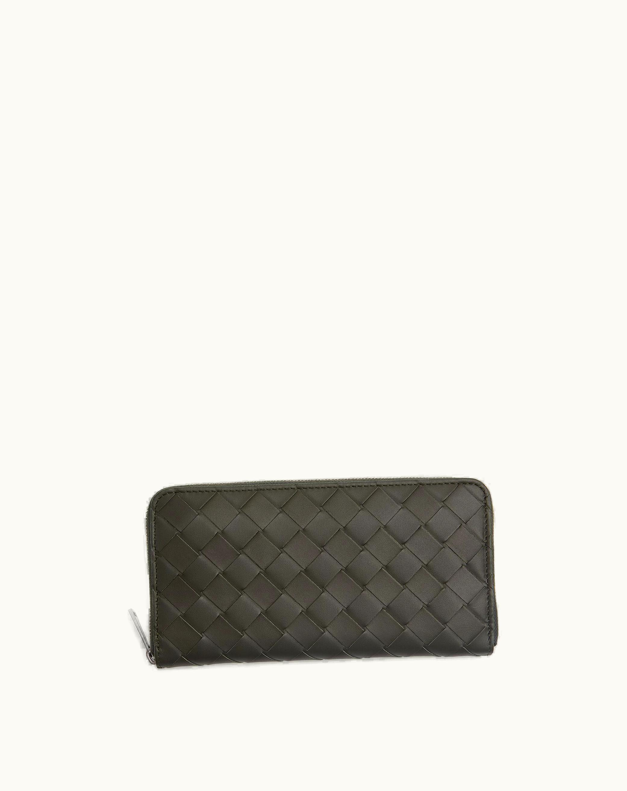 Bottega Veneta Bottega Veneta Men's Intrecciato Zip Around Wallet In Camping