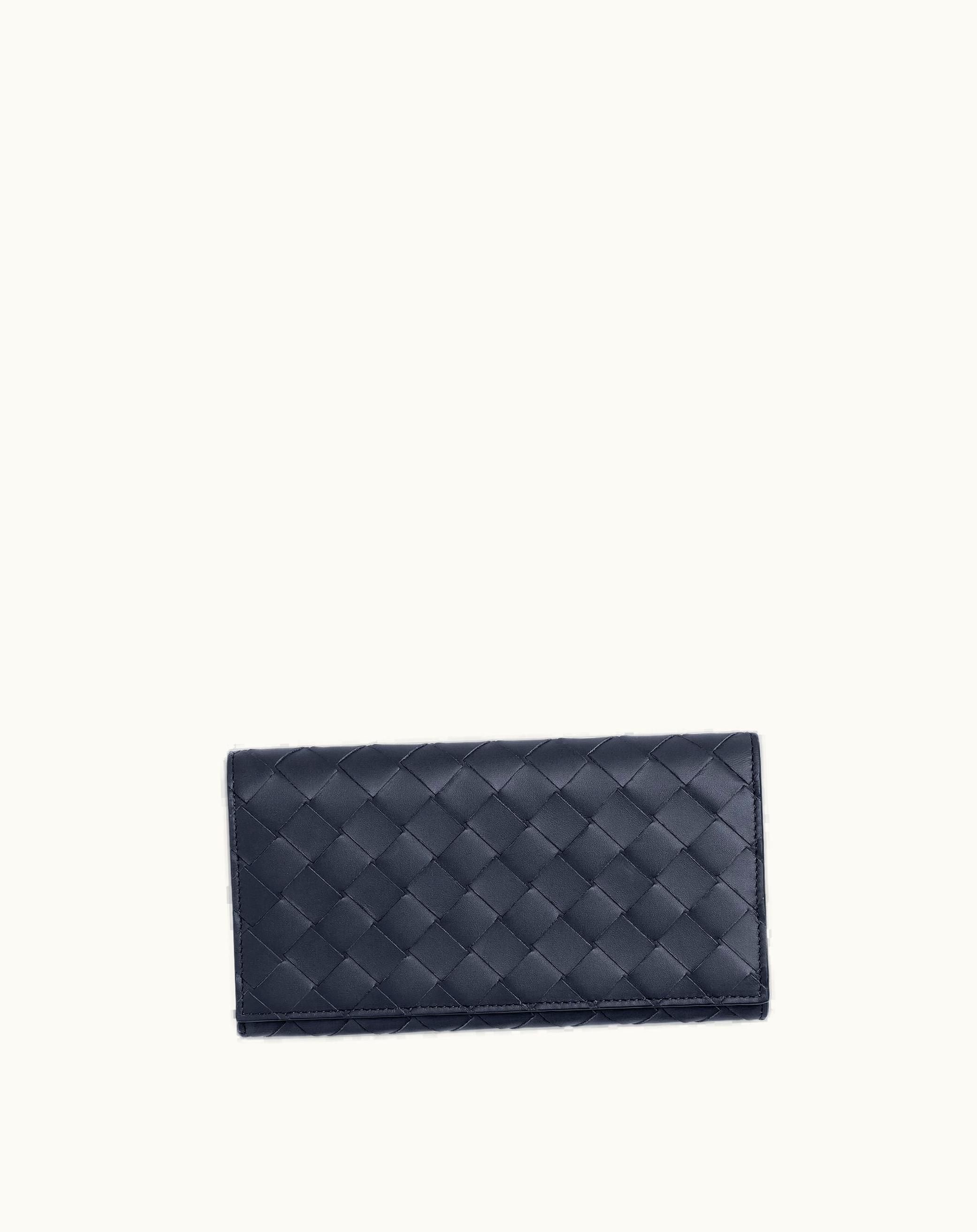 Bottega Veneta Bottega Veneta Men's Intrecciato Long Wallet With Coin Purse In Space / Cob