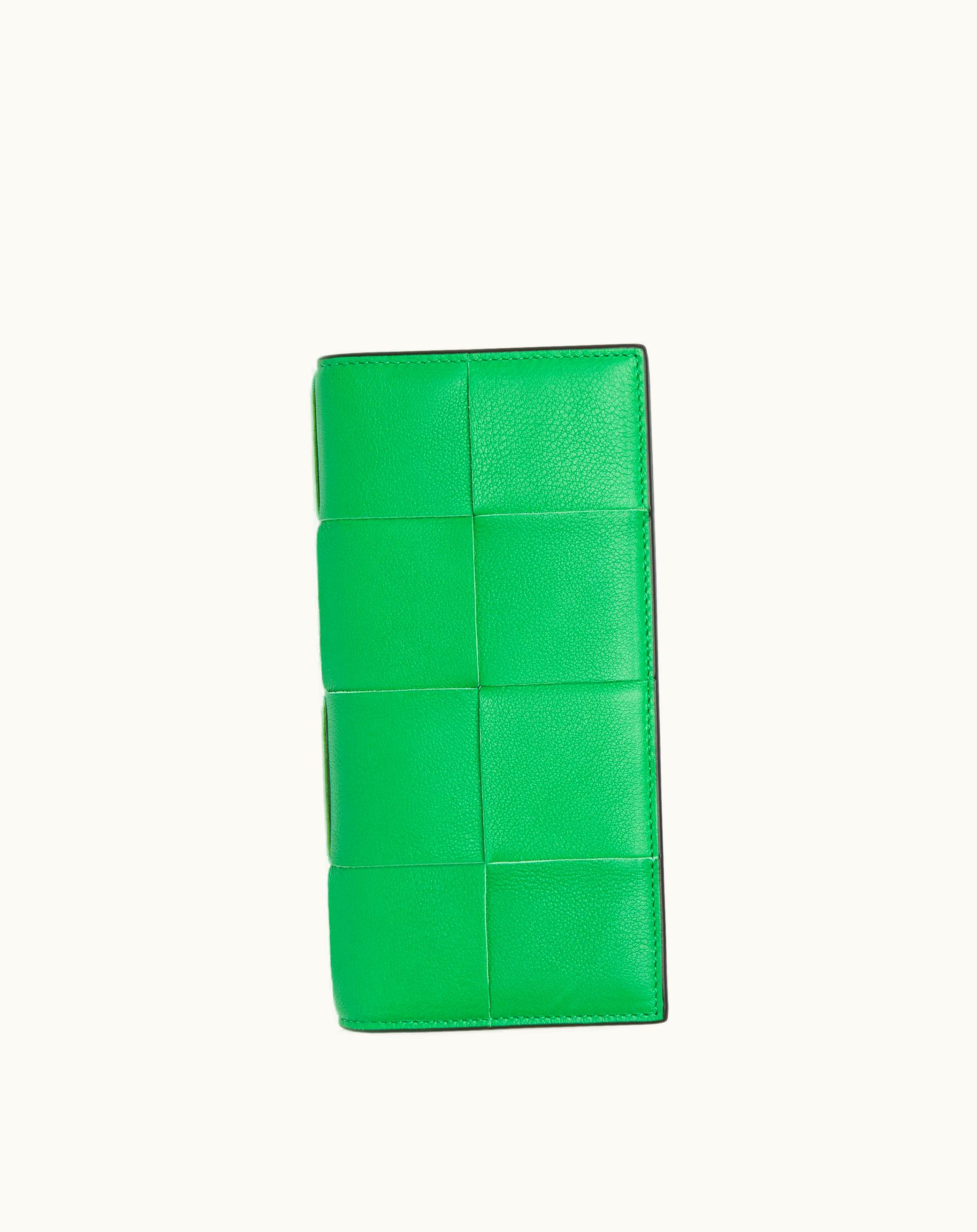 Bottega Veneta Bottega Veneta Men's Slim Cassette Long Wallet In Parakeet / Black