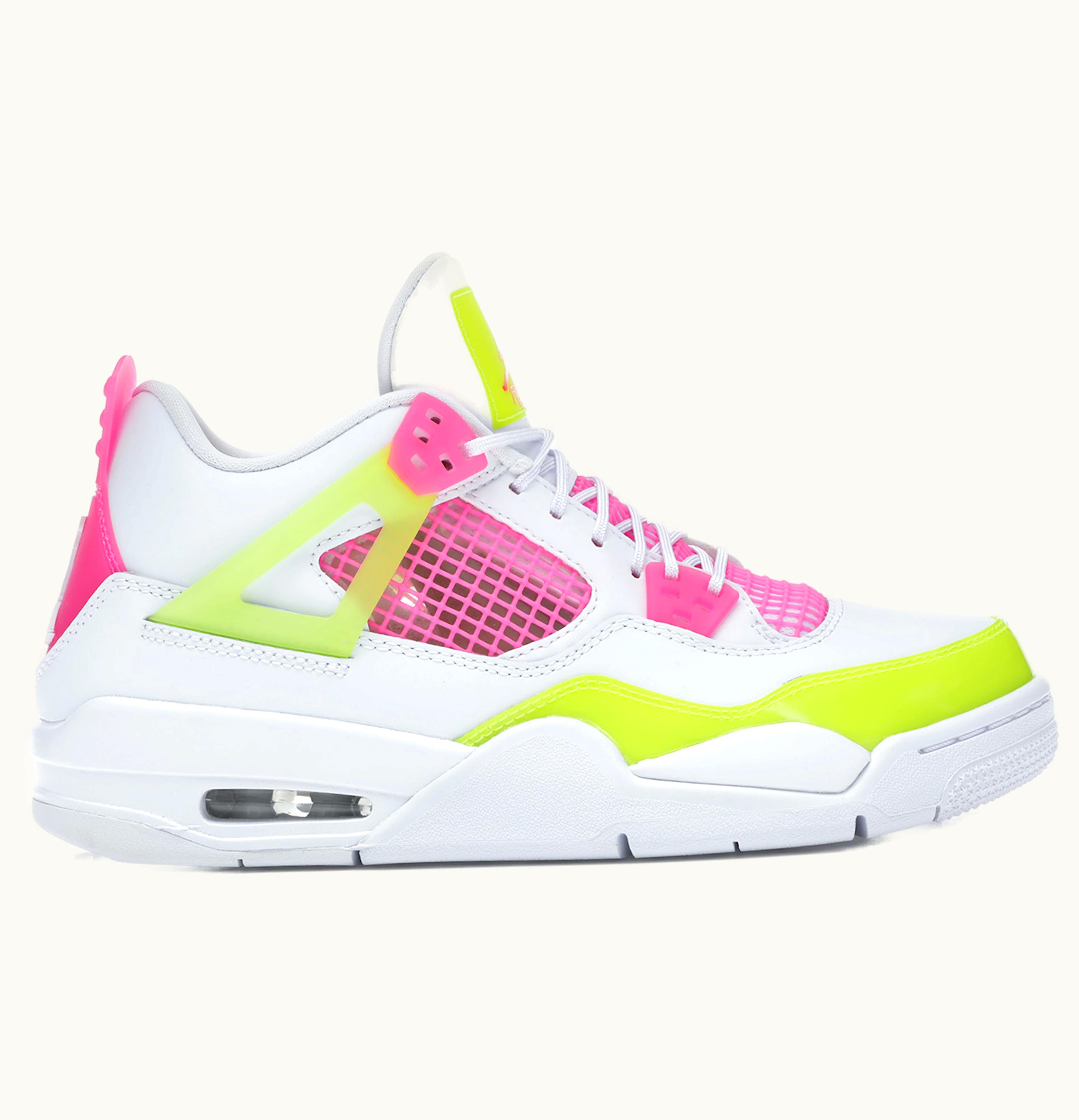 Jordan Air Jordan 4 Retro White Lemon Pink GS