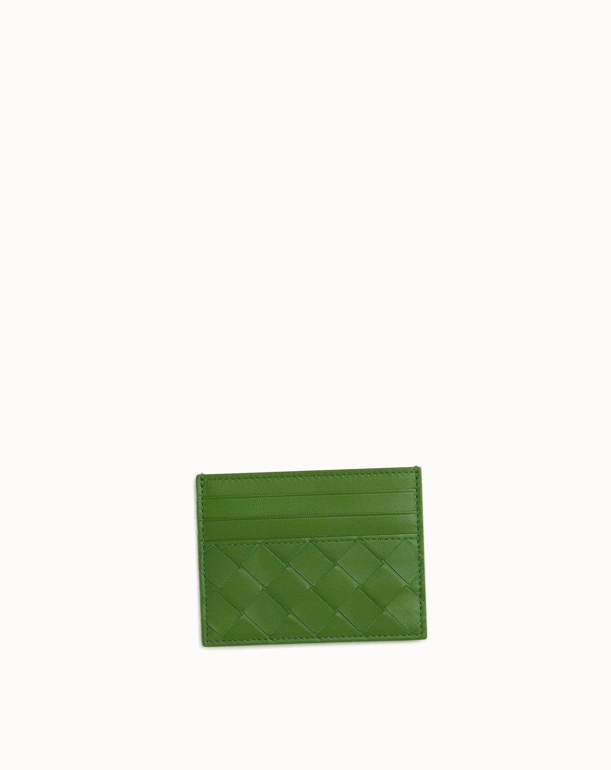 Bottega Veneta Bottega Veneta Men's Intrecciato Credit Card Case In Avocado