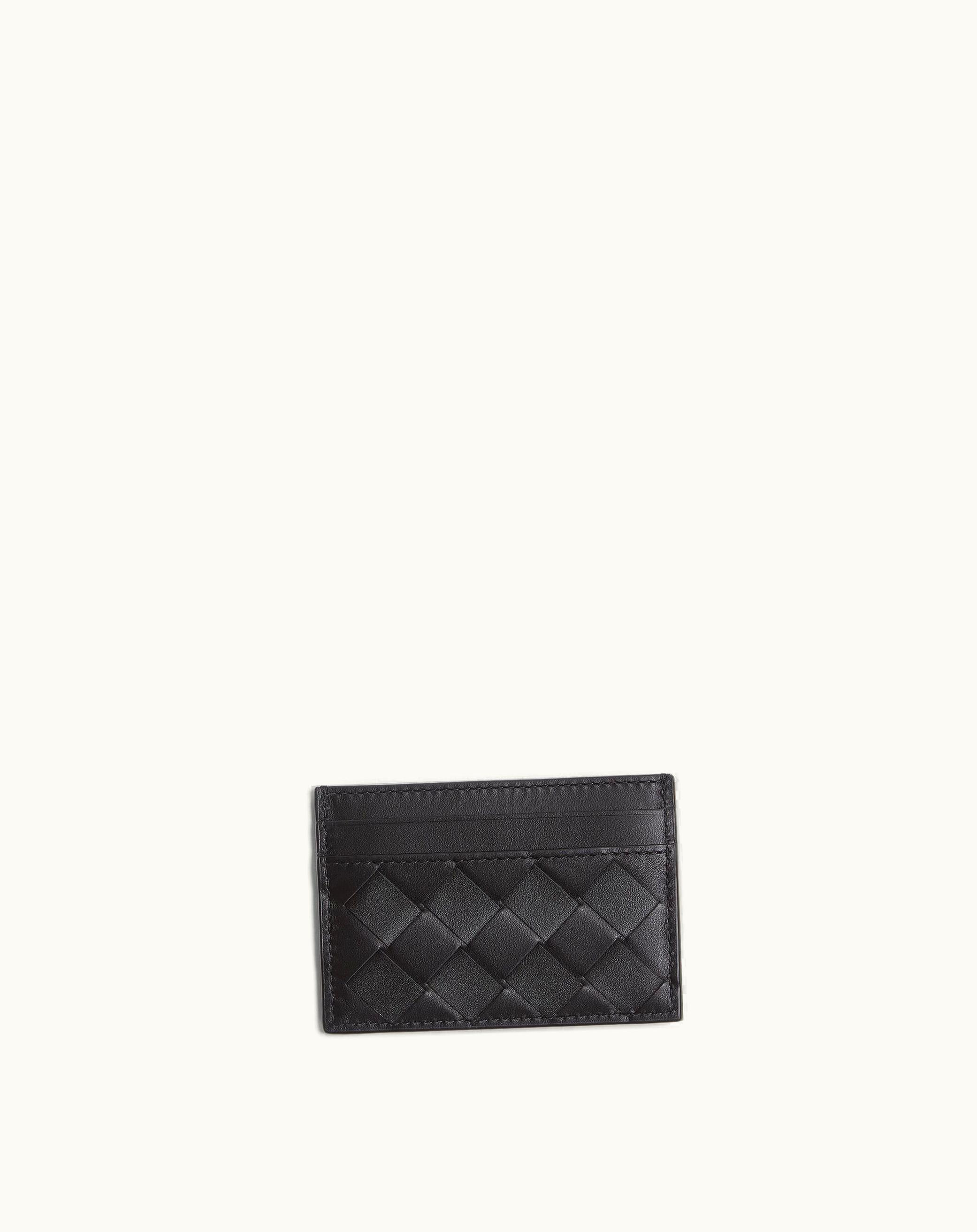 Bottega Veneta Bottega Veneta Men's Intrecciato Credit Card Case In Black Black