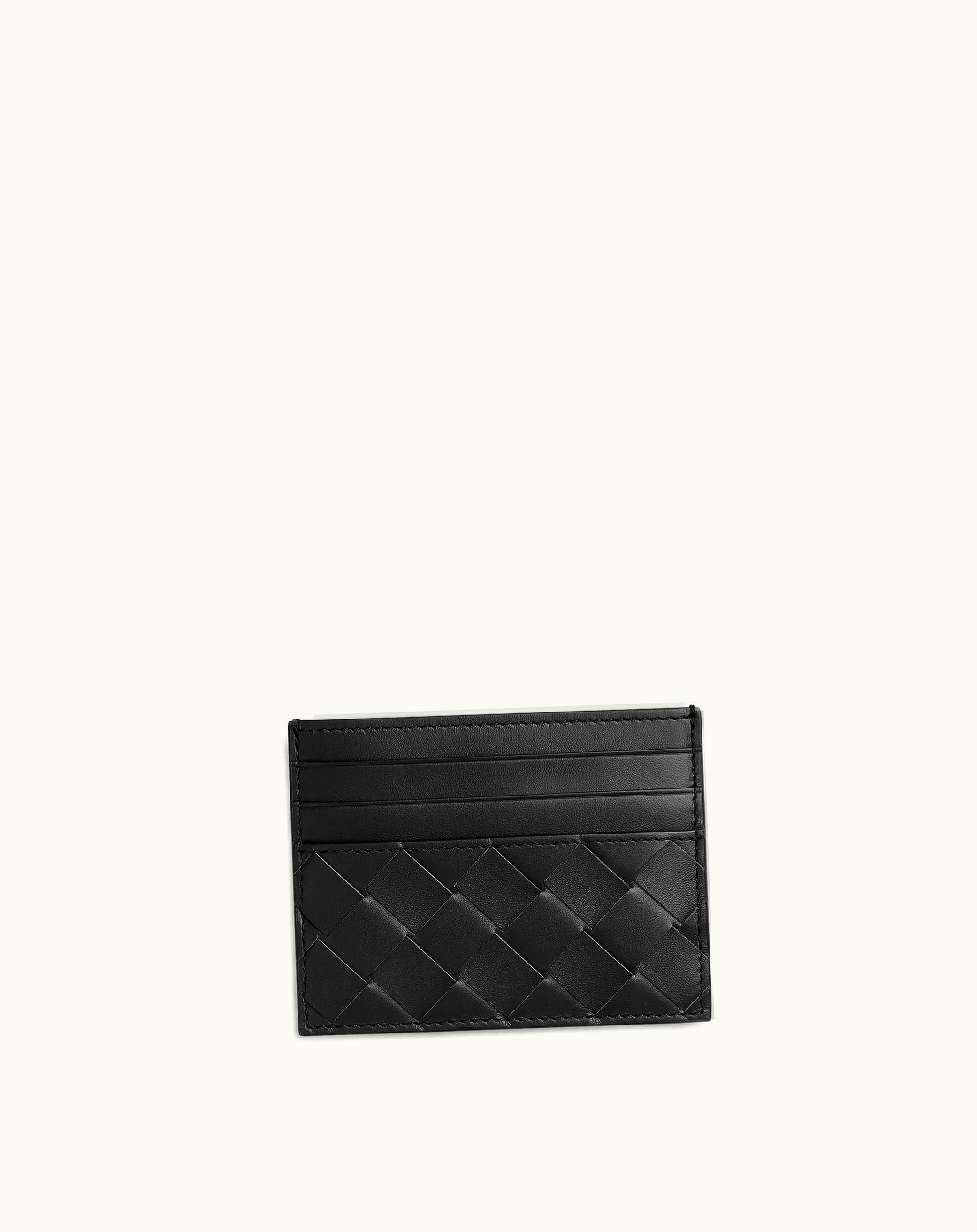 Bottega Veneta Bottega Veneta Men's Intrecciato Credit Card Case In Black 813001251