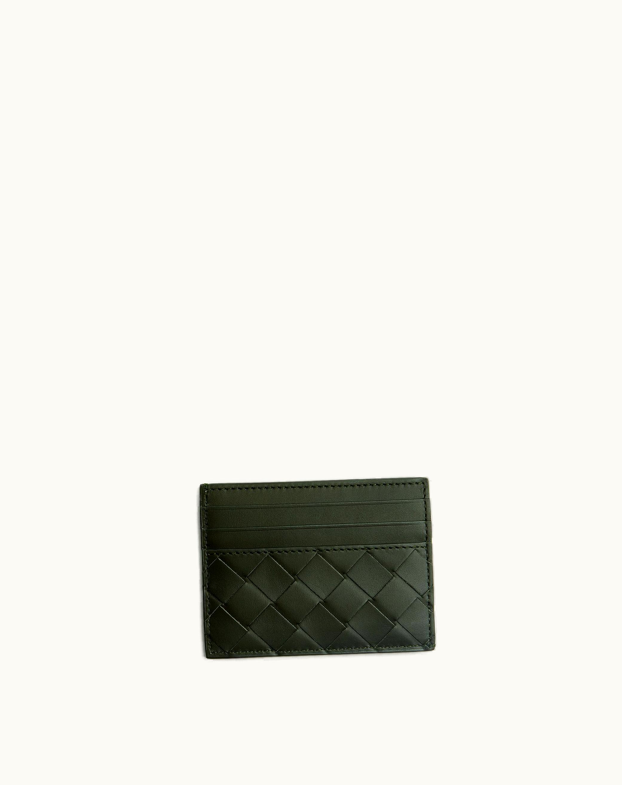 Bottega Veneta Bottega Veneta Men's Intrecciato Credit Card Case In Camping