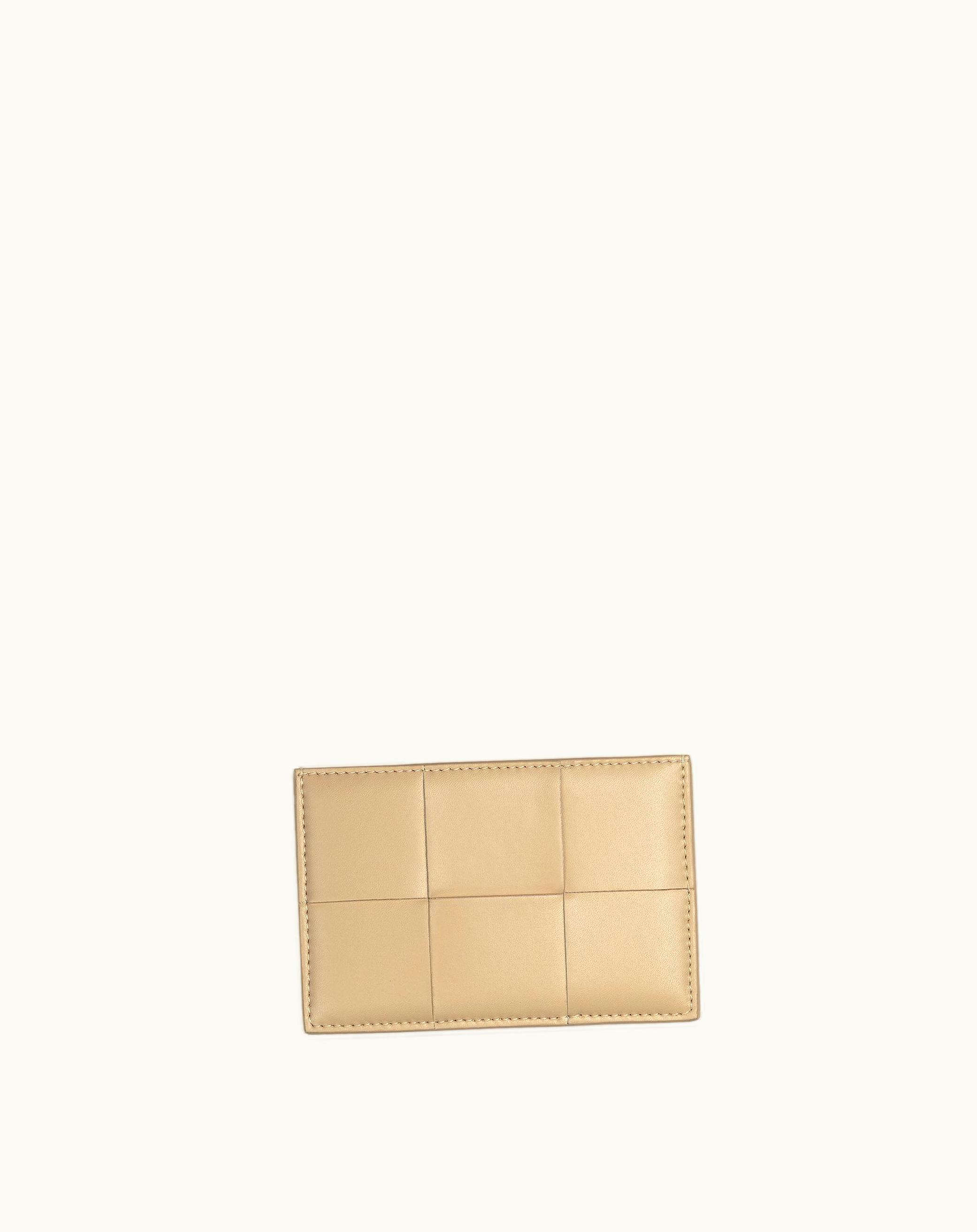 Bottega Veneta Bottega Veneta Men's Cassette Credit Card Case In Porridge