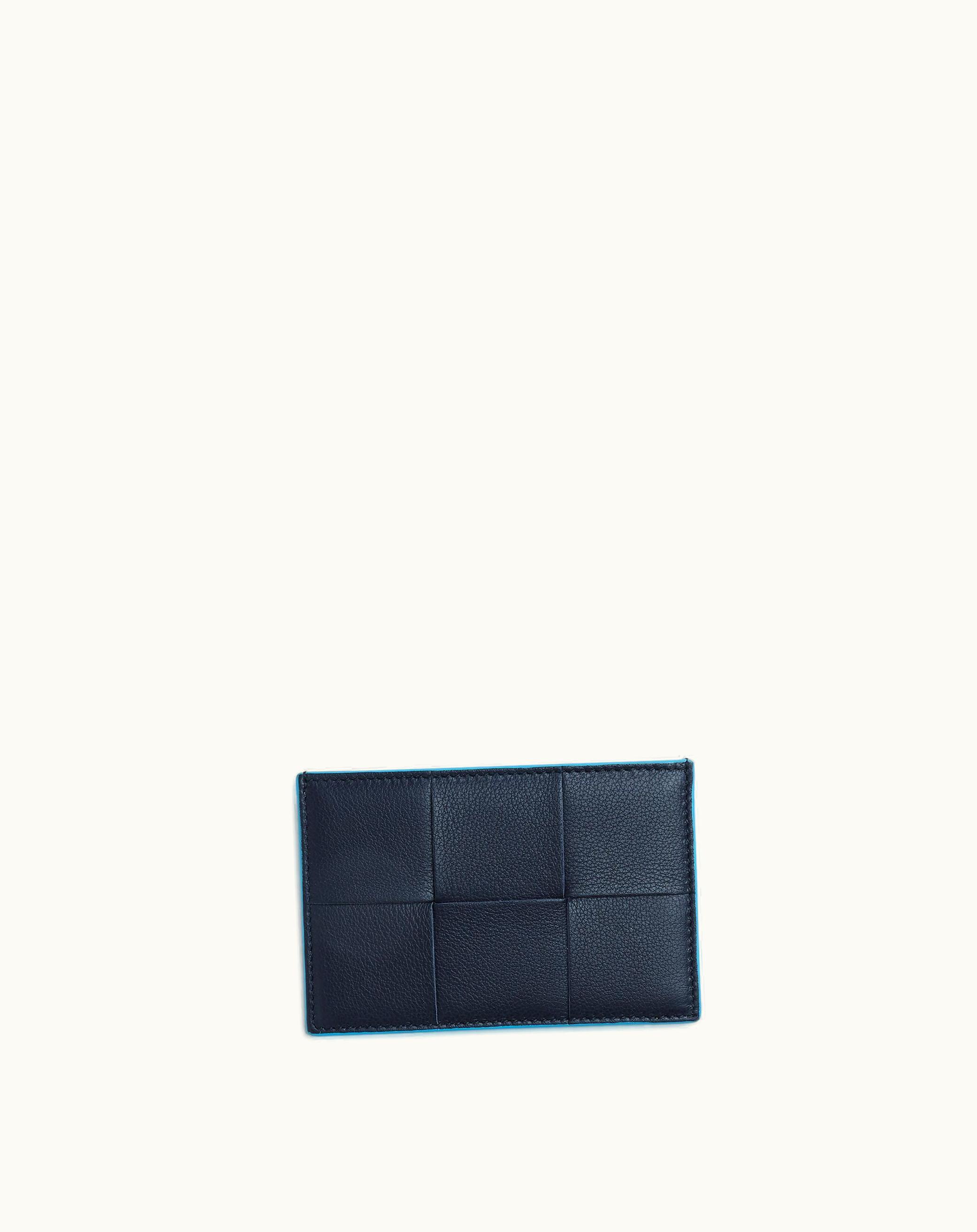 Bottega Veneta Bottega Veneta Men's Cassette Credit Card Case In Space / Pool