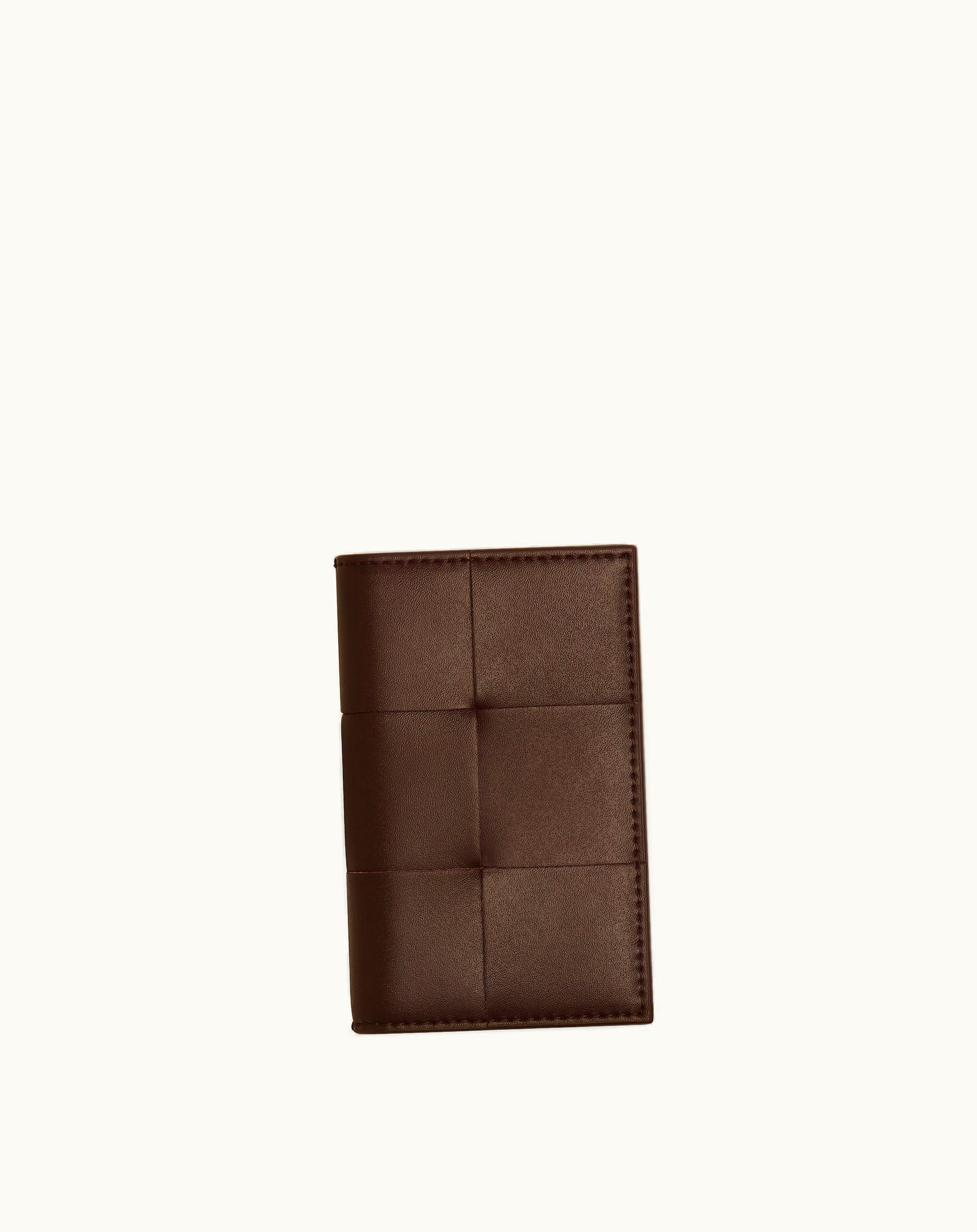 Bottega Veneta Bottega Veneta Men's Cassette Flap Card Case In Light Brown