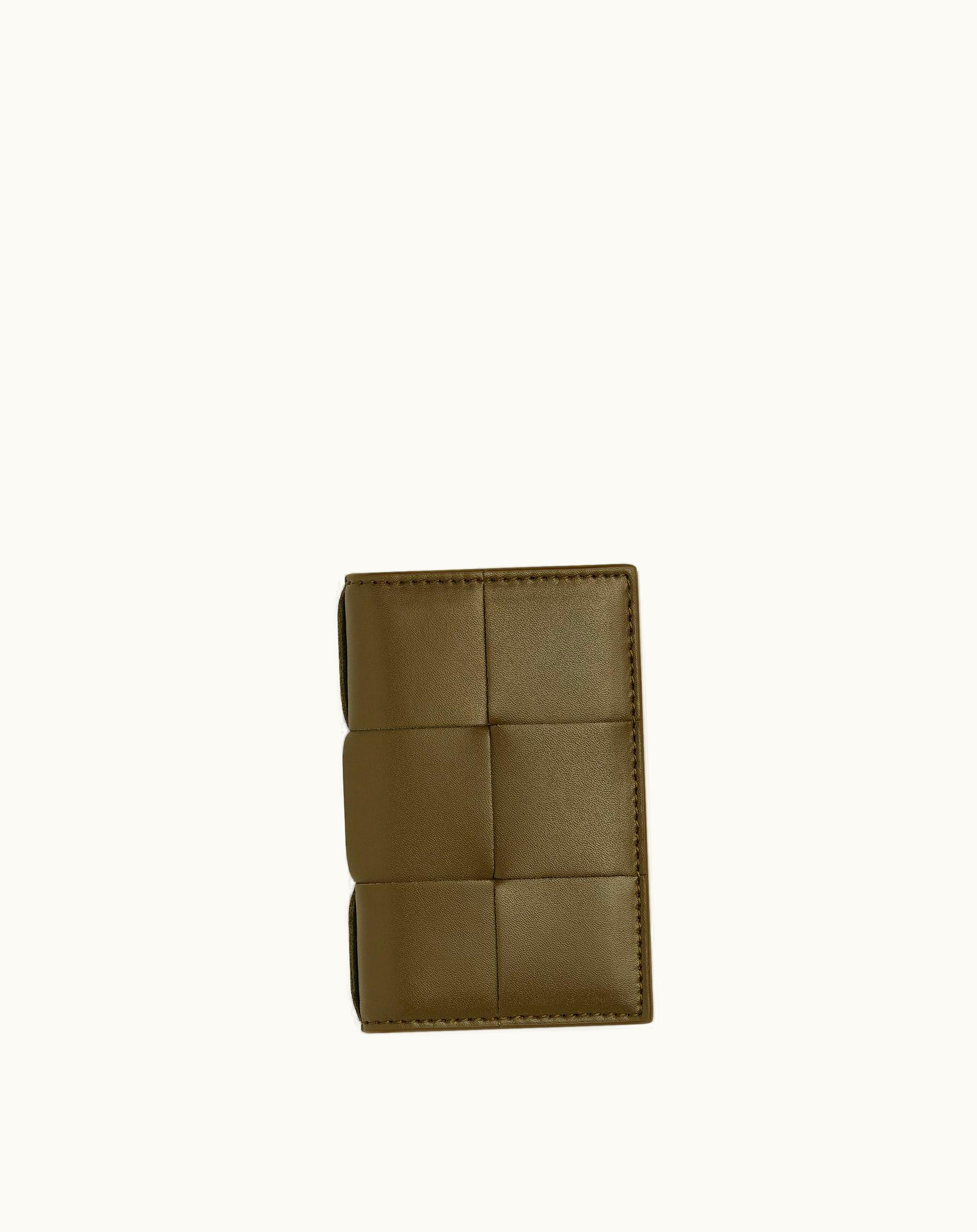 Bottega Veneta Bottega Veneta Men's Cassette Flap Card Case In Mud
