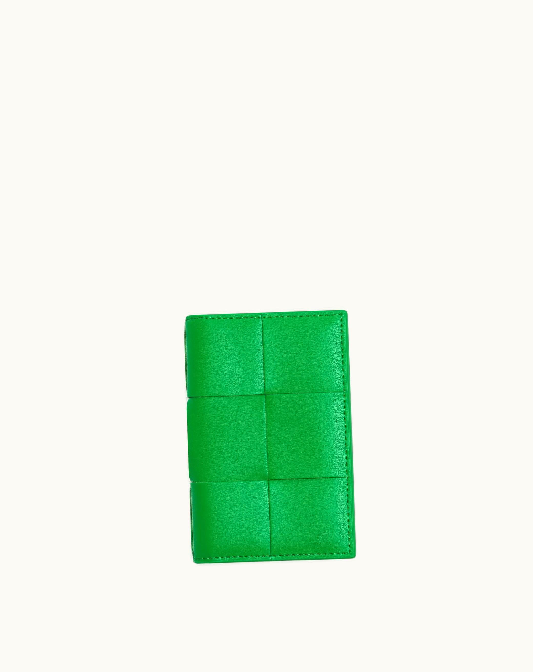 Bottega Veneta Bottega Veneta Men's Cassette Flap Card Case In Parakeet