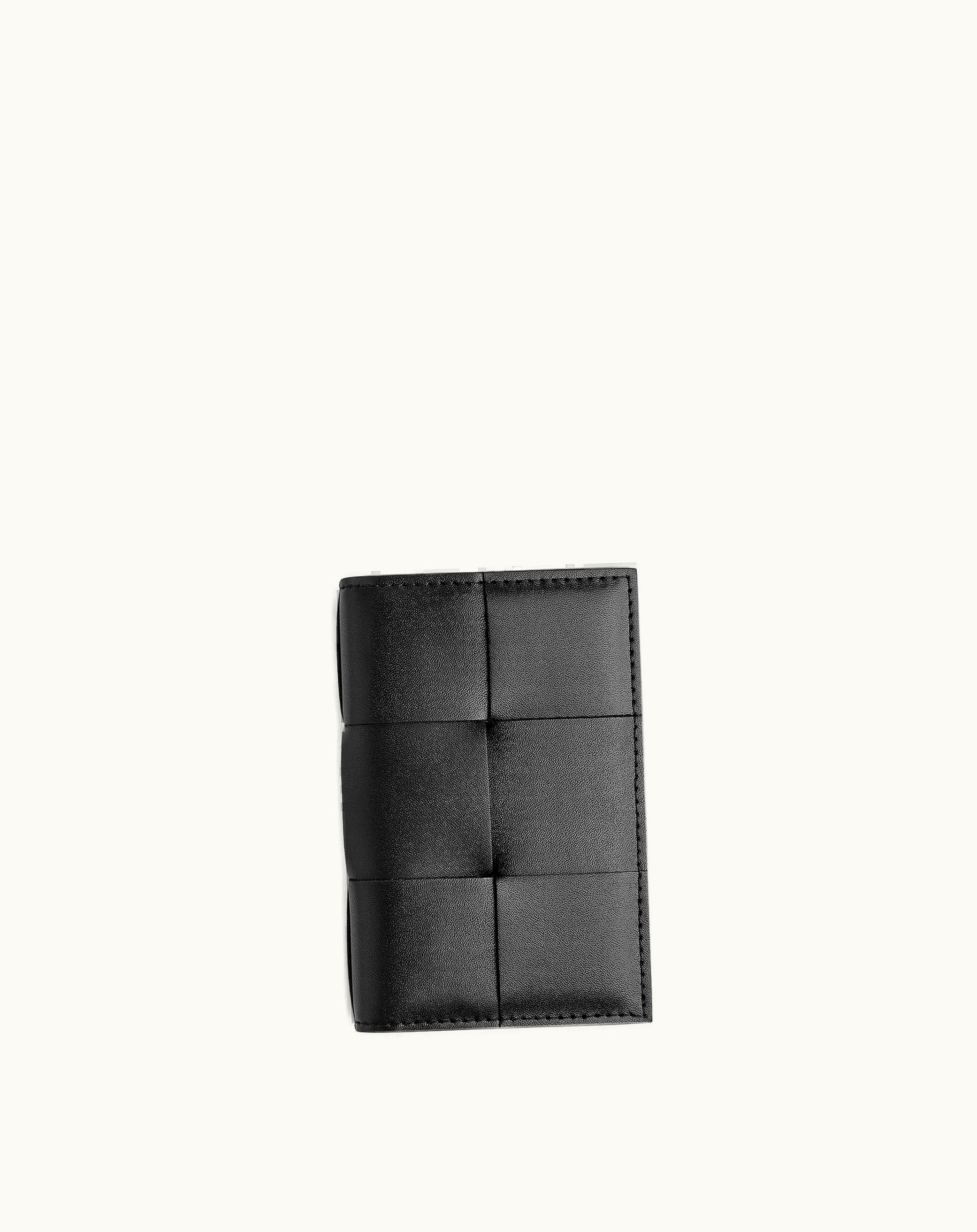 Bottega Veneta Bottega Veneta Men's Cassette Flap Card Case In Black Black