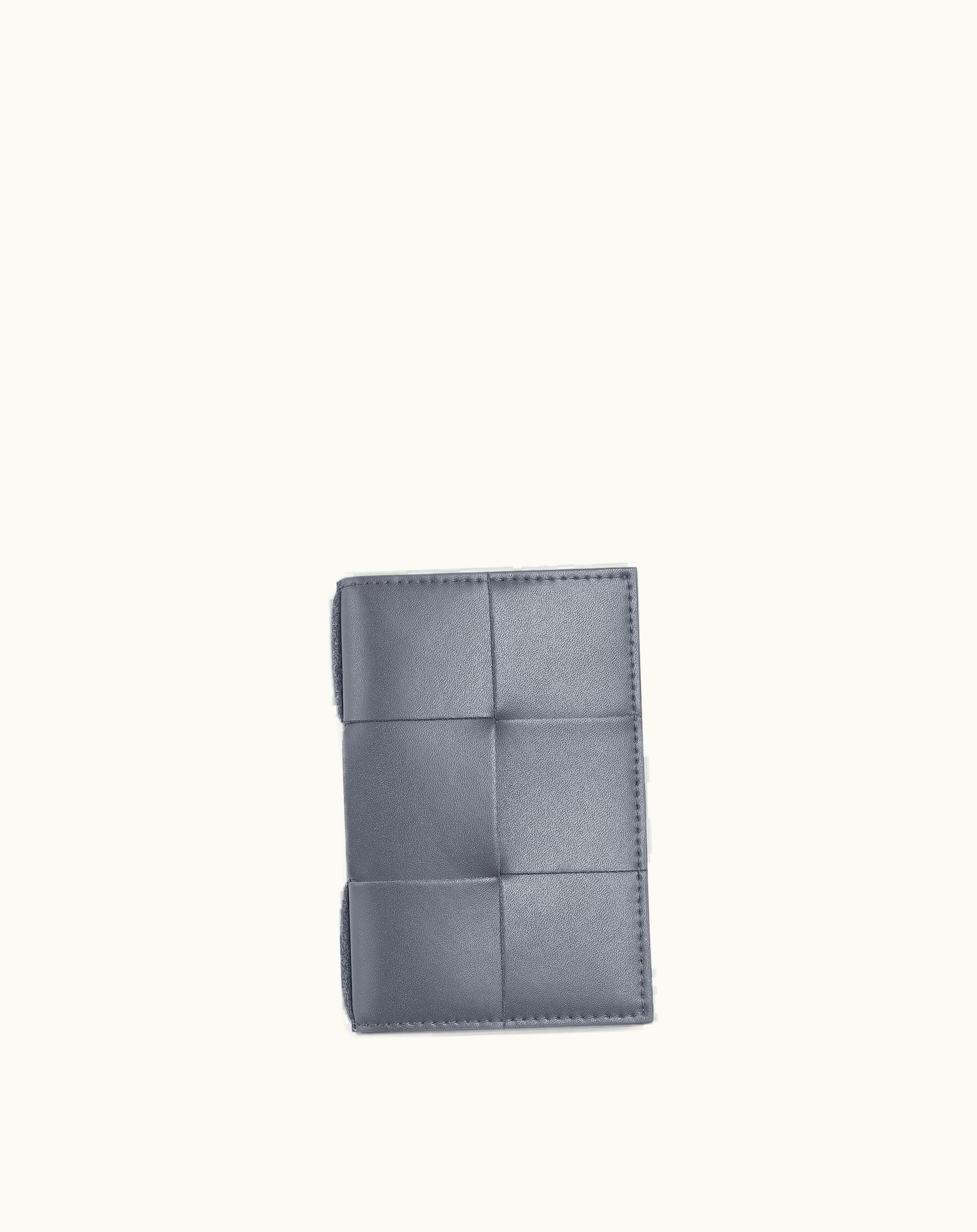 Bottega Veneta Bottega Veneta Men's Cassette Flap Card Case In Thunder