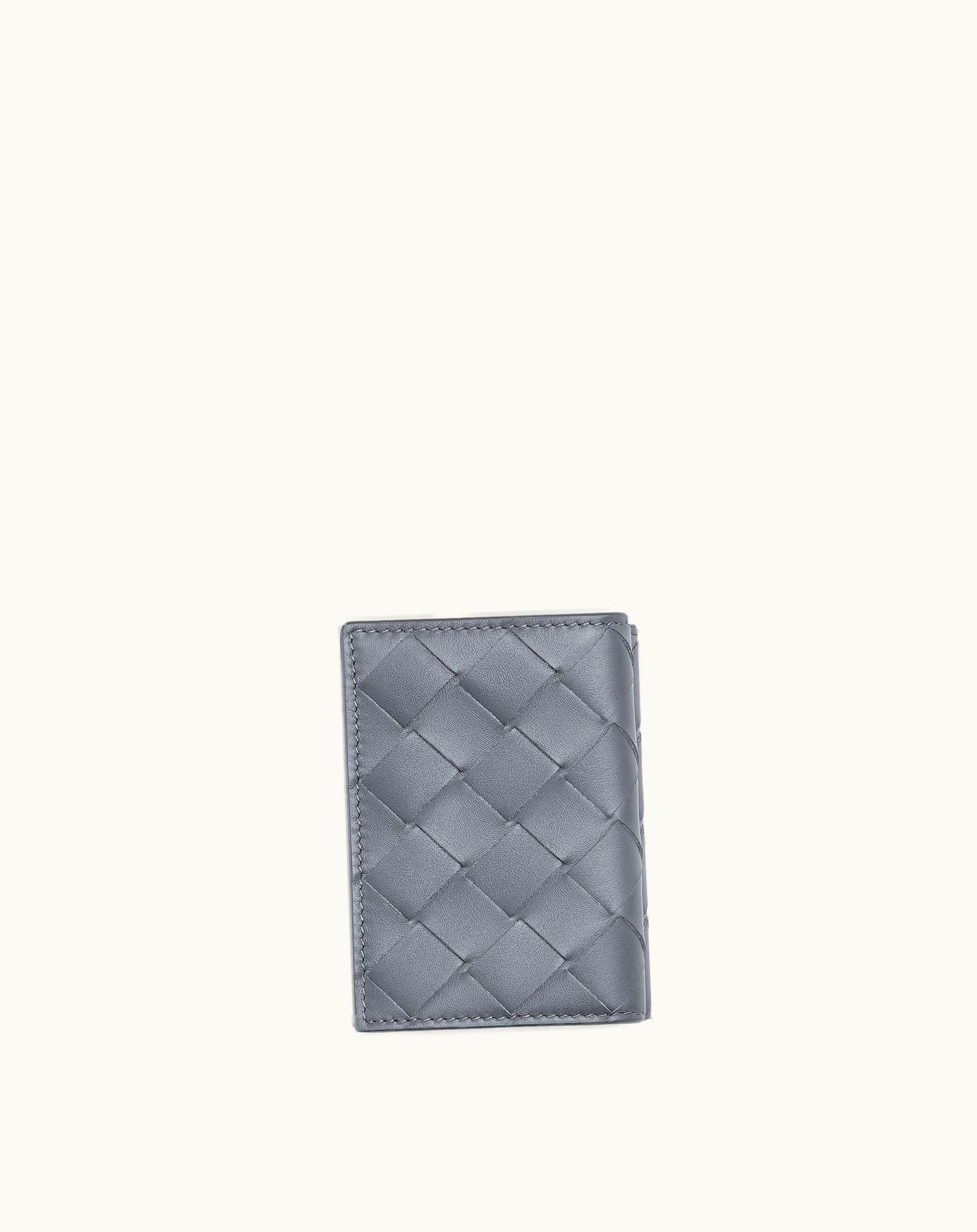 Bottega Veneta Bottega Veneta Men's Intrecciato Tiny Tri-Fold Wallet In Thunder