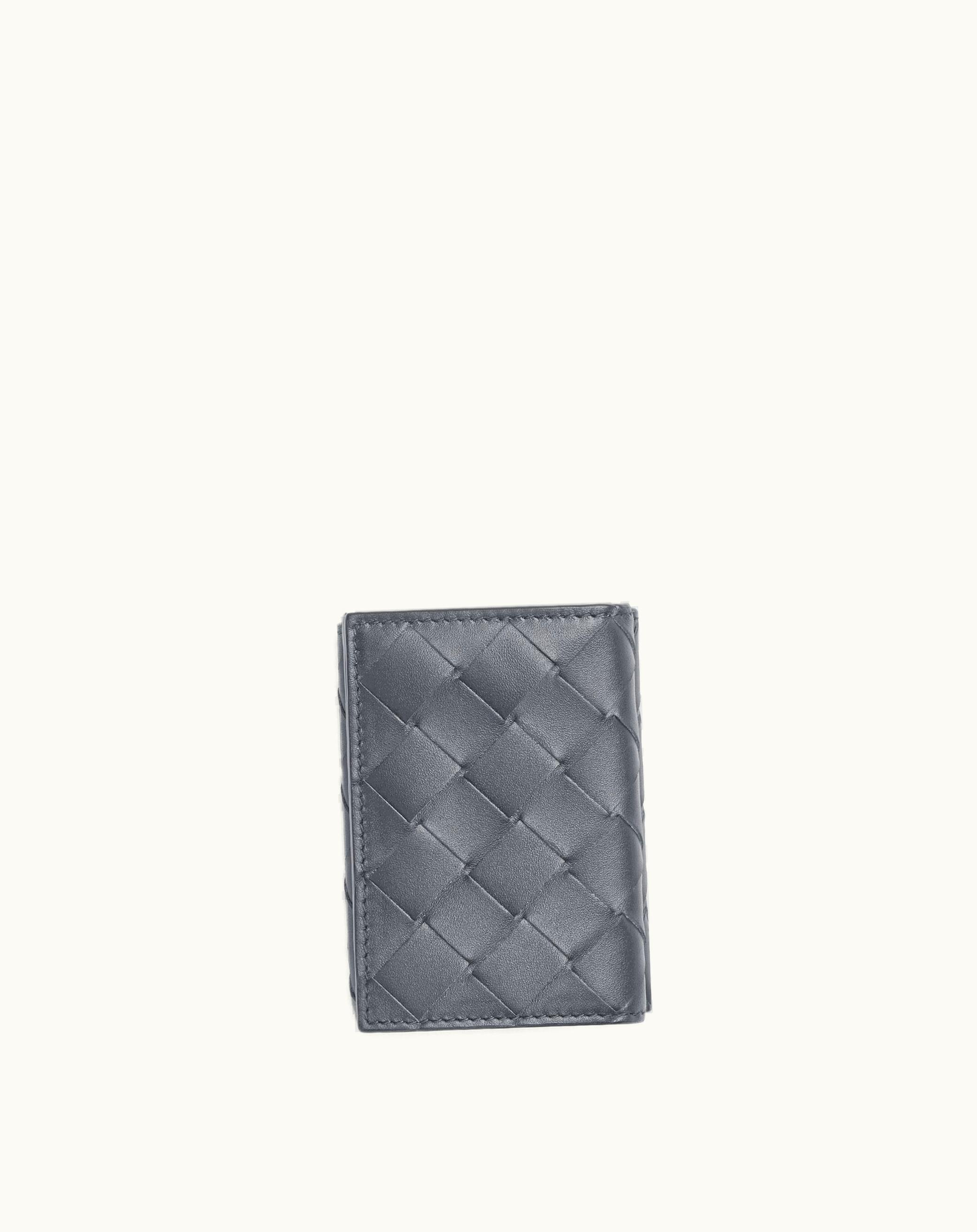 Bottega Veneta Bottega Veneta Men's Intrecciato Tiny Tri-Fold Wallet In Thunder / Pool