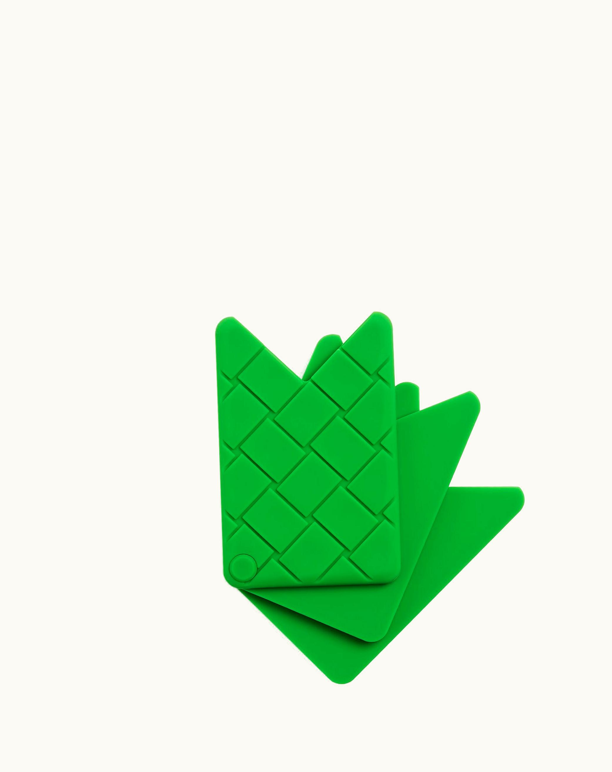 Bottega Veneta Bottega Veneta Men's Fan Card Case In Parakeet