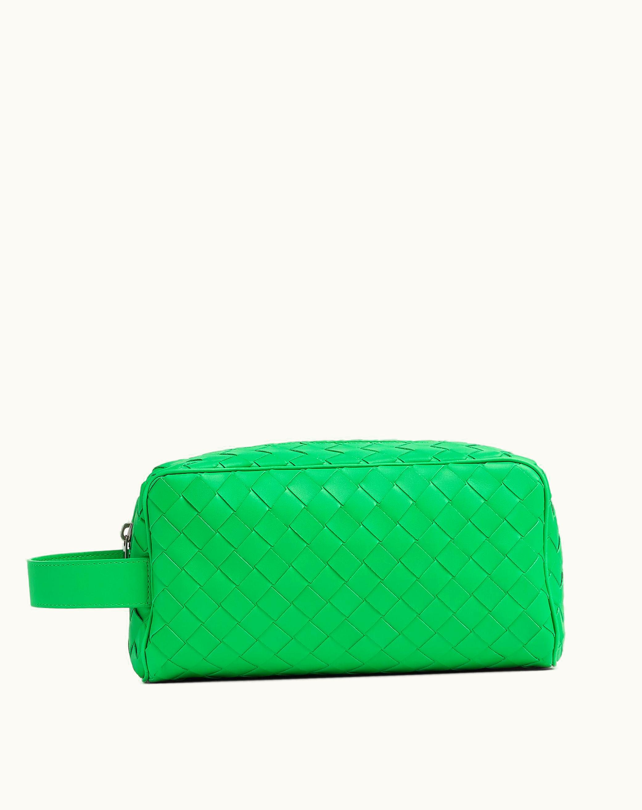 Bottega Veneta Bottega Veneta Men's Intrecciato Travel Pouch In Parakeet