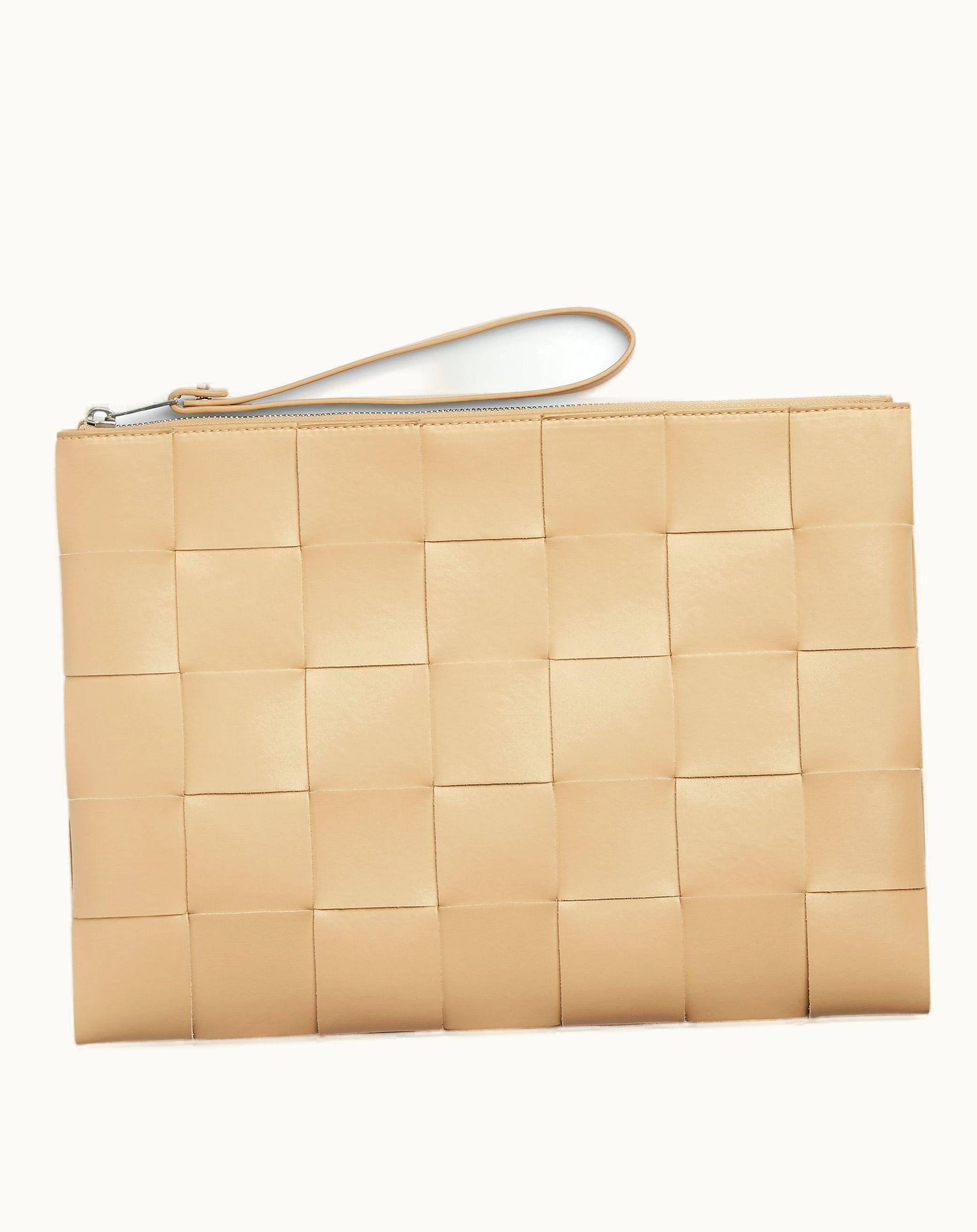 Bottega Veneta Bottega Veneta Men's Large Cassette Pouch In Porridge